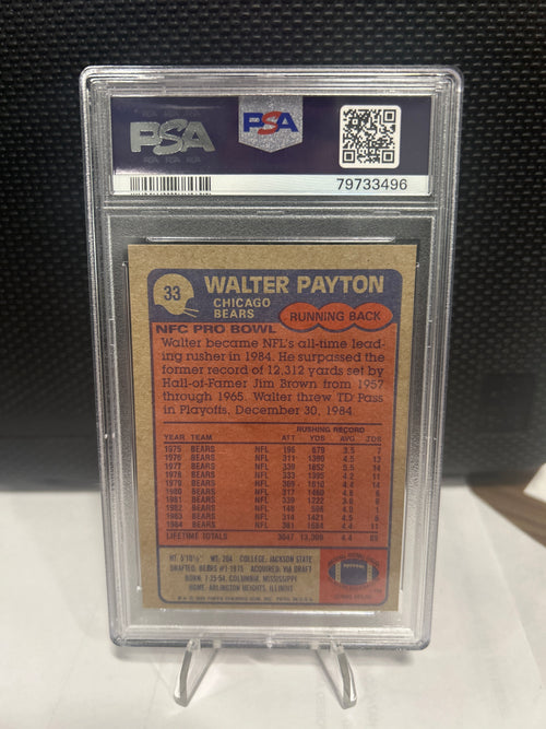1985 Topps Walter Payton 6 #33 PSA