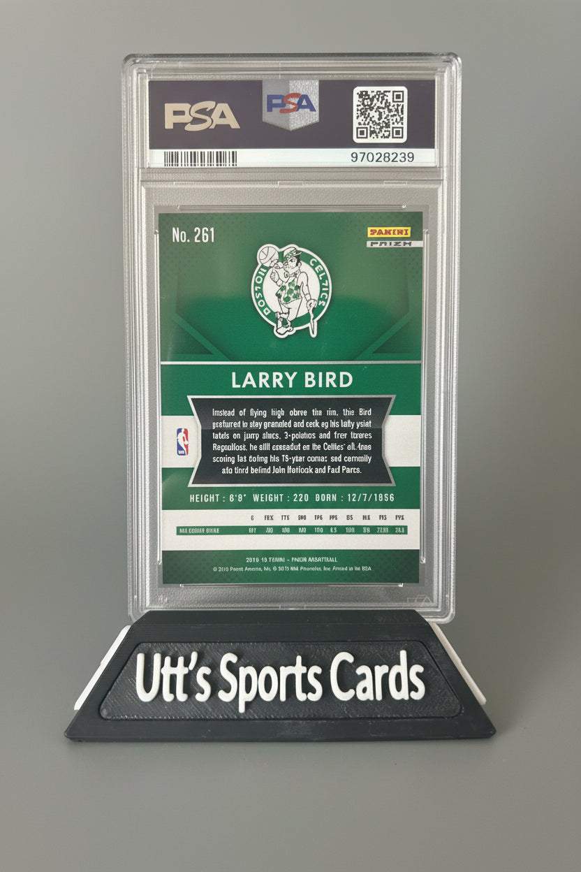 2015-16 Prizm Red White Blue Prizms Larry Bird Celtics HOF (PSA 9)