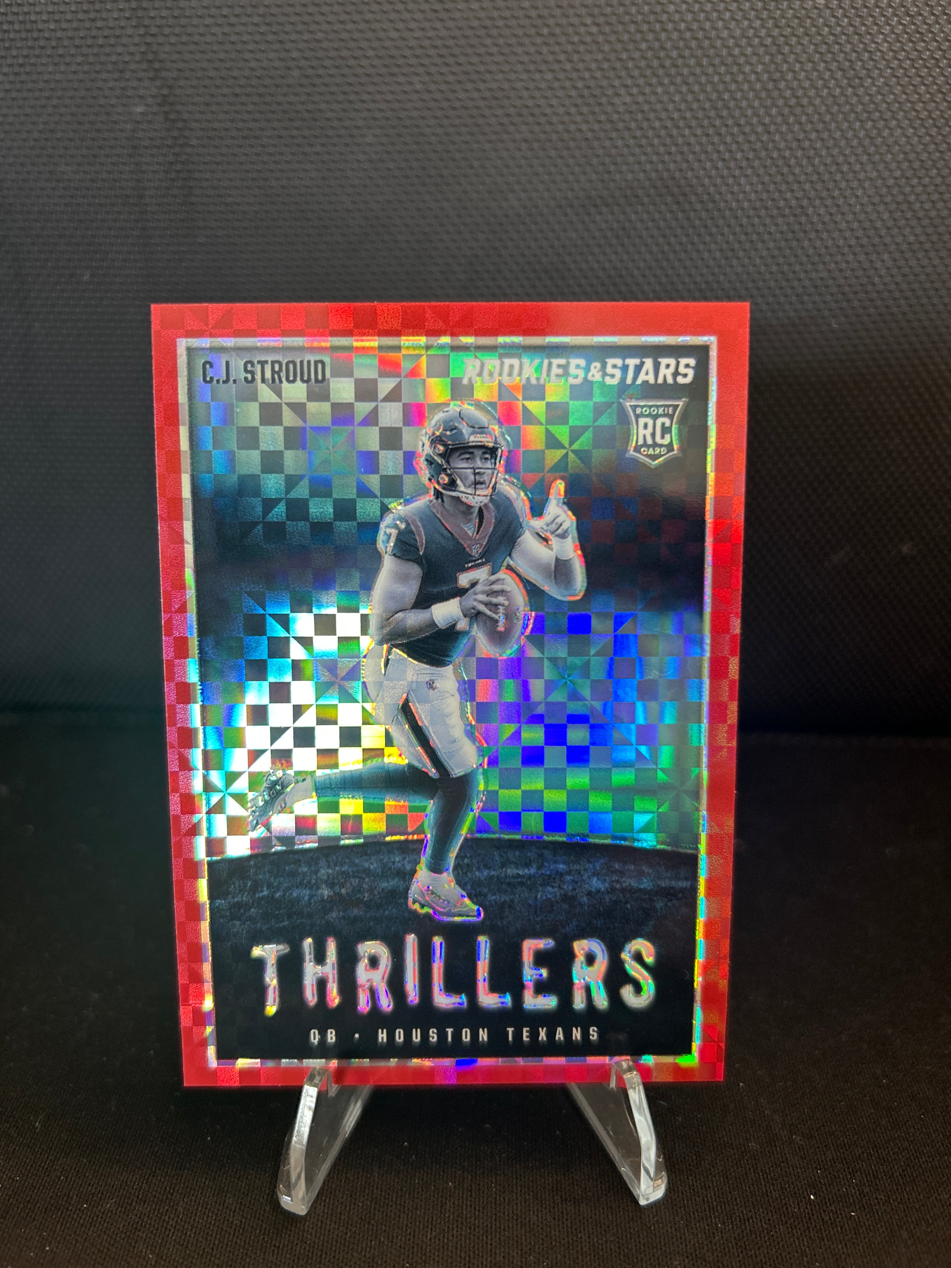 2023 Panini Rookies & Stars #TH-12 C.J. Stroud Thrillers Red Plaid Texans