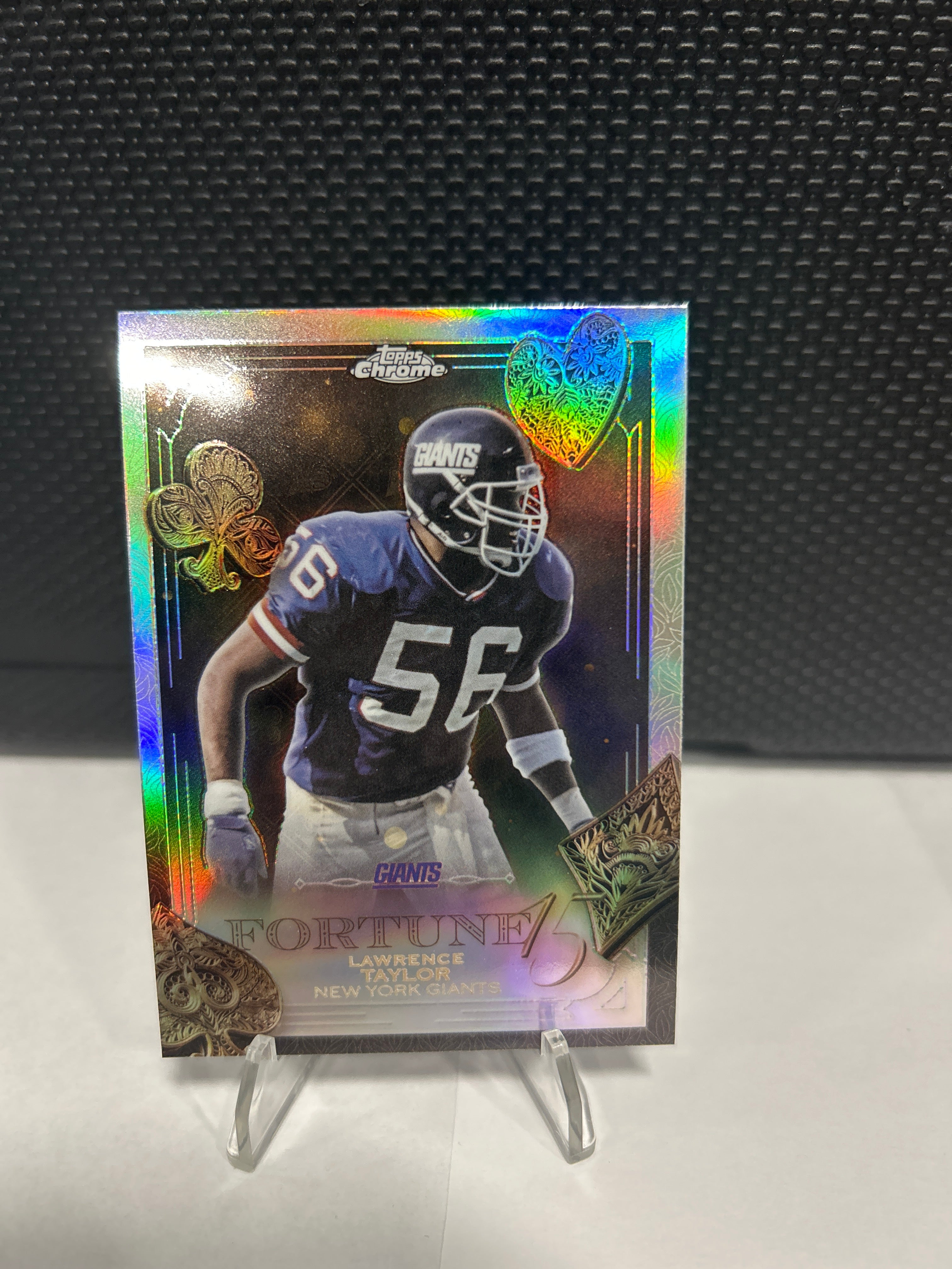 2025 Topps Chrome Football Refractor Fortune 15 Lawrence Taylor #F15-32
