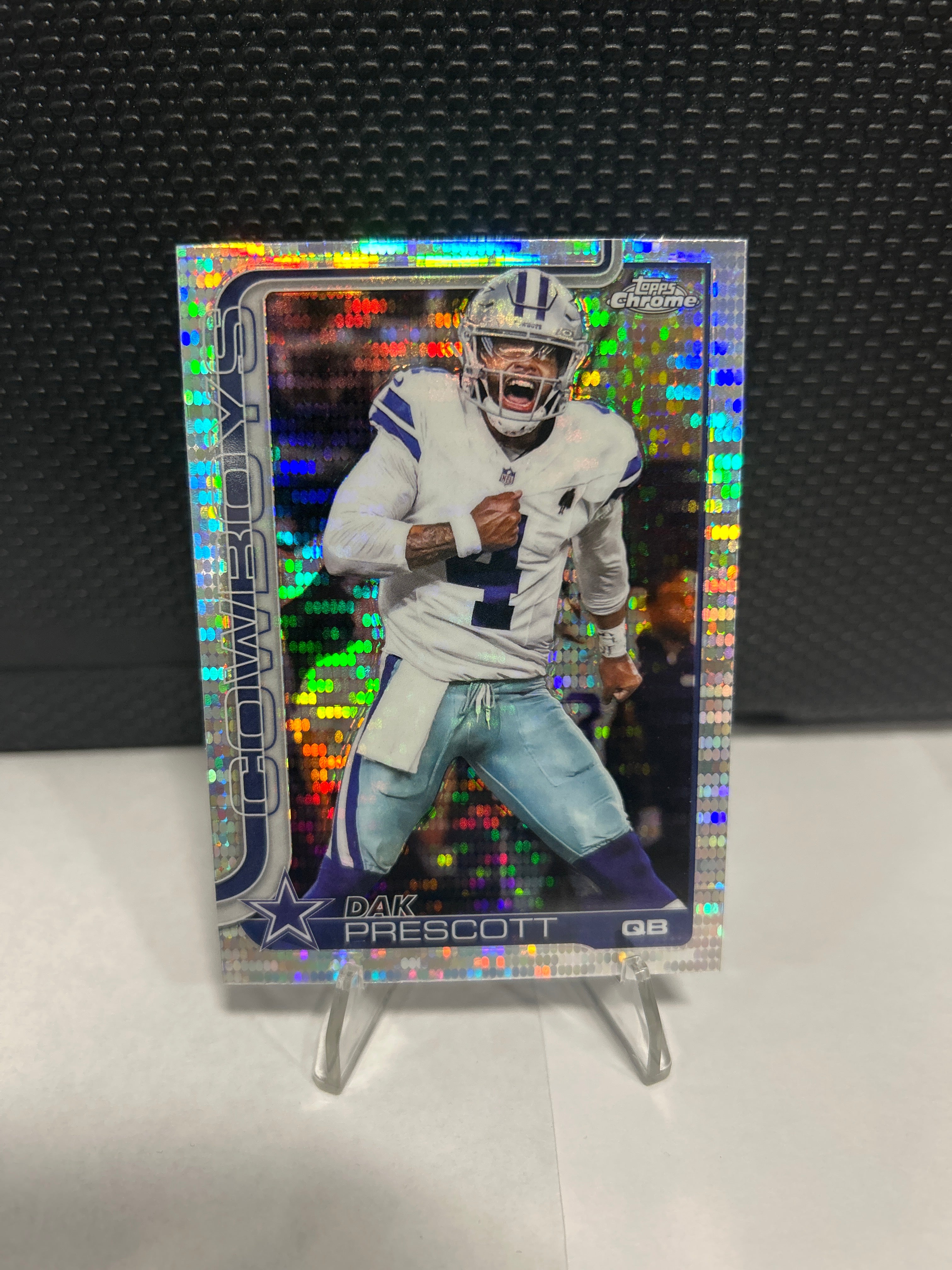 2025 Topps Chrome Football Dak Prescott Pulsar Refractor #79 Dallas Cowboys