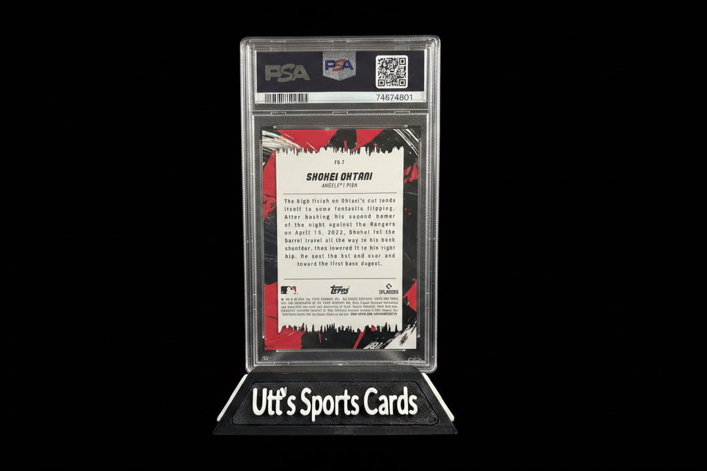 2022 Topps Fire Flippin Out Gold Minted Card of Shohei Ohtani - Angels PSA 9