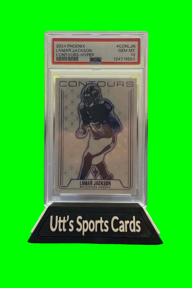 2024 Panini Phoenix - Contours Lamar Jackson #CON-LJN Hyper   PSA-10