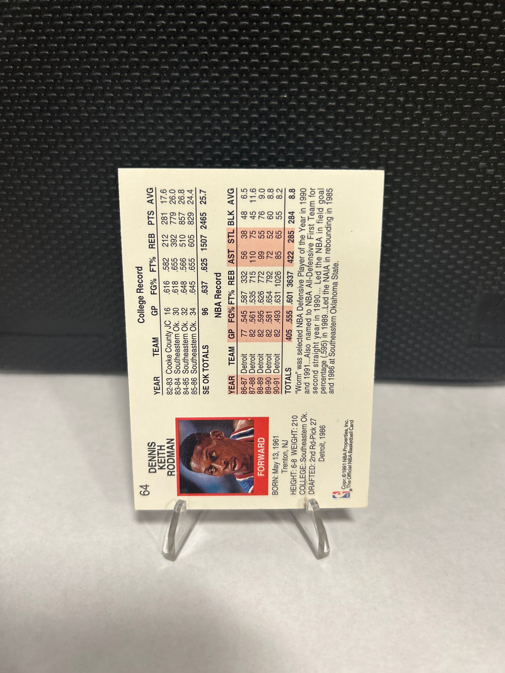 1991-92 NBA Hoops-Dennis Rodman - Defensive Player of Year w/Scottie Pippen #64