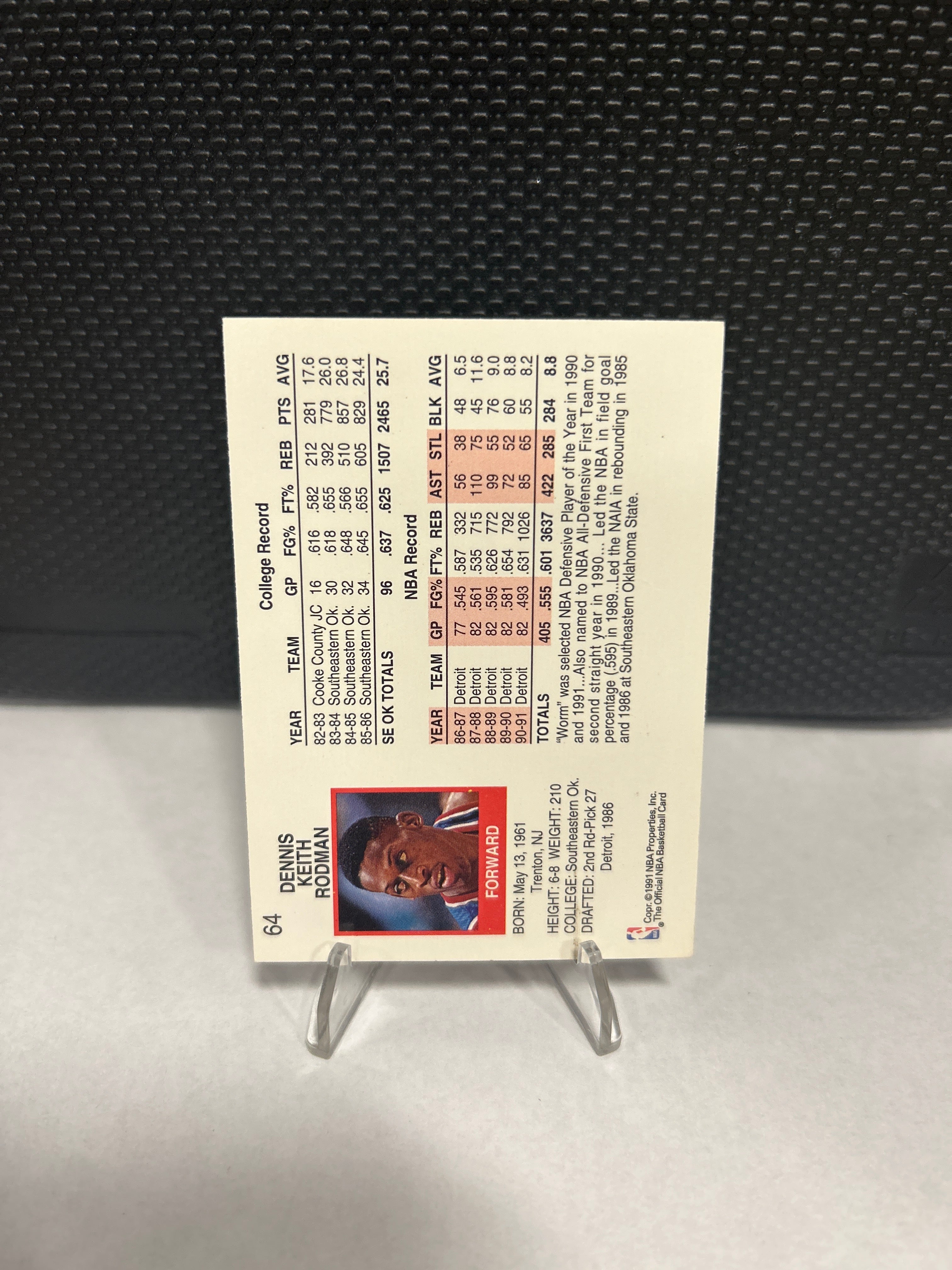 1991-92 NBA Hoops-Dennis Rodman - Defensive Player of Year w/Scottie Pippen #64
