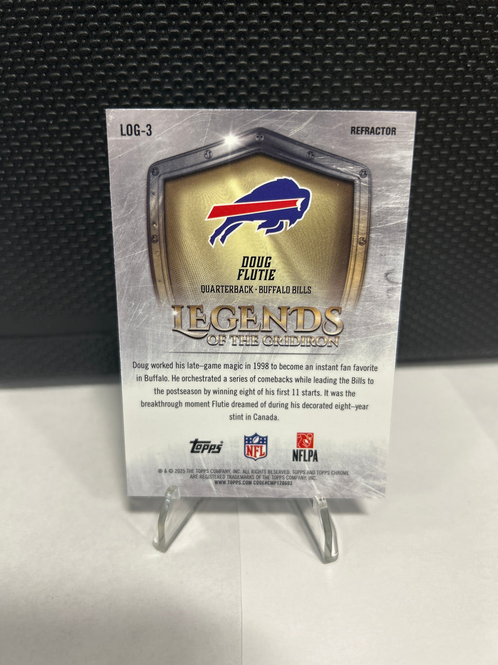 2025 Topps Chrome Legends Of The Gridiron Doug Flutie Buffalo Bills