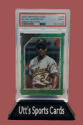 2022 Topps Gallery - Rickey Henderson #199 Green Pattern 73/99 ( PSA 9)