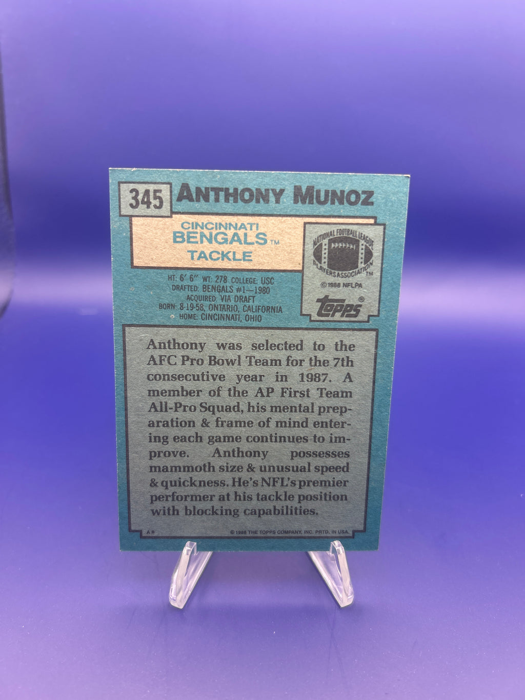 1988 Topps - Anthony Munoz #345