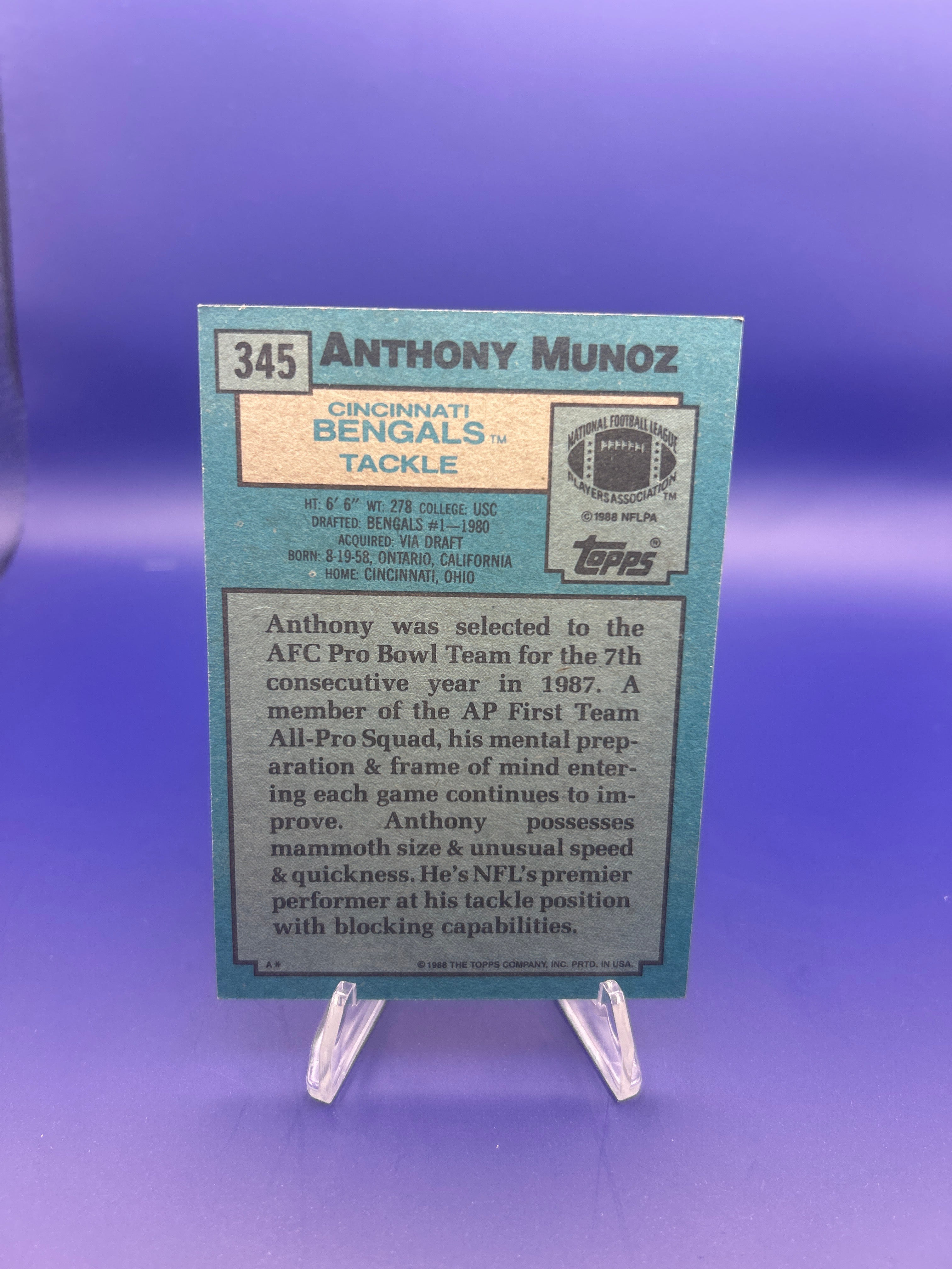 1988 Topps - Anthony Munoz #345