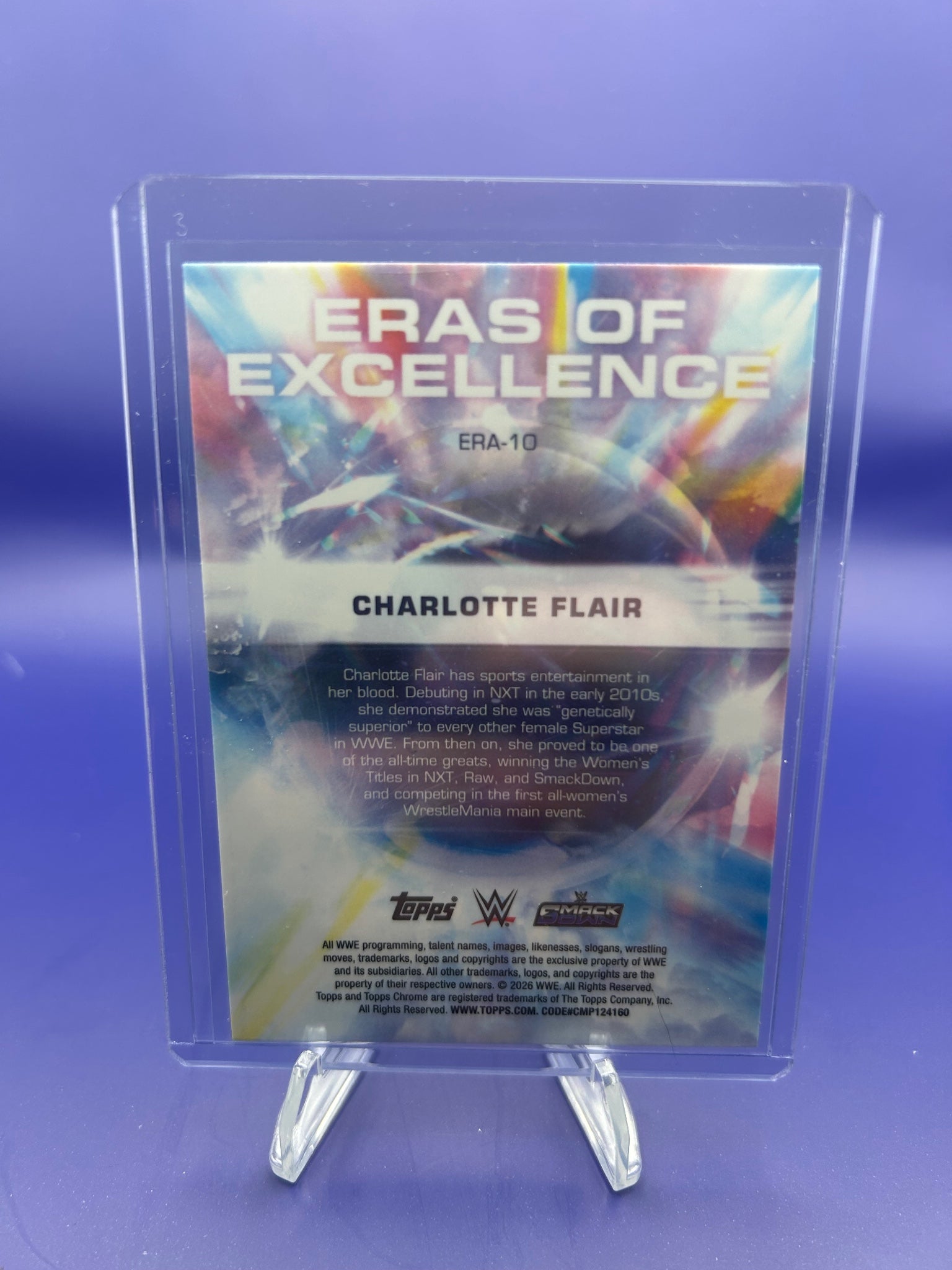 2026 Topps Chrome WWE #ERA-10 Charlotte Flair Eras of Excellence