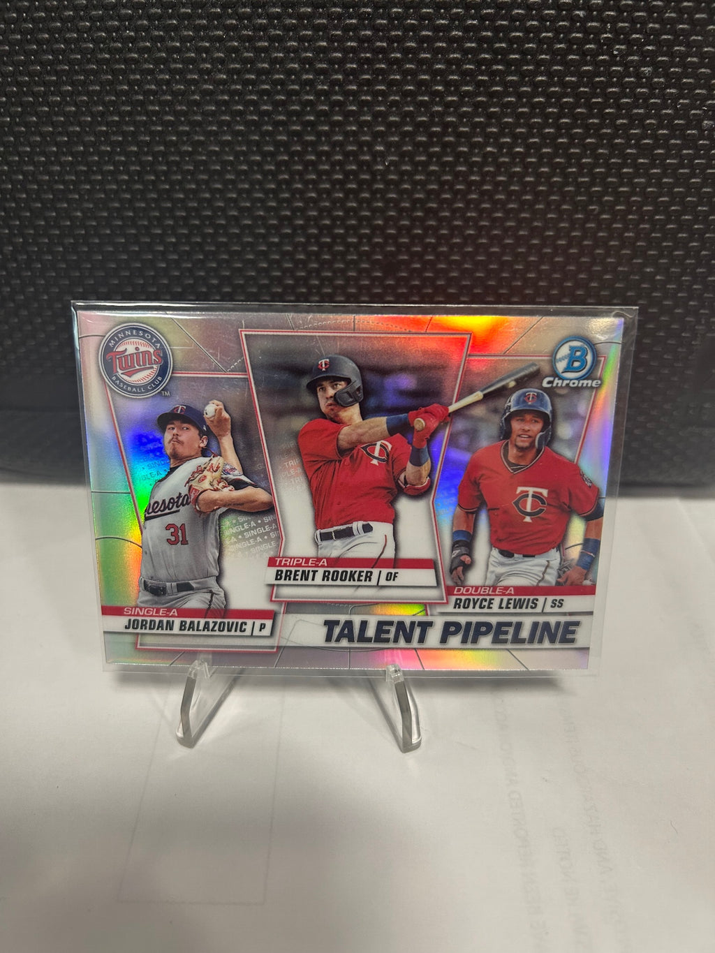 2020 Bowman #TP-MIN Brent Rooker / Royce Lewis / Jordan Balazovic Chrome