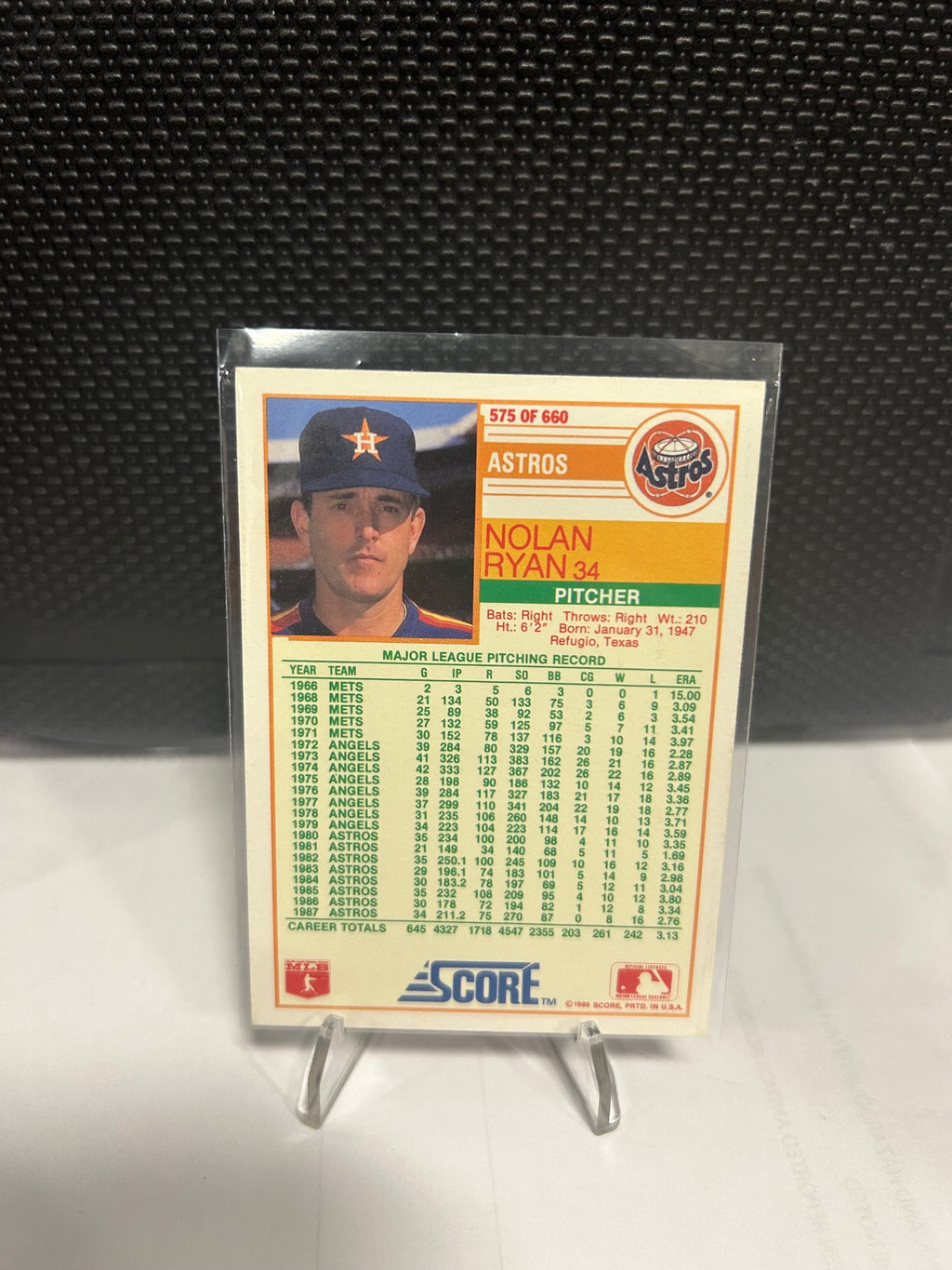 1988 Score #575 Nolan Ryan