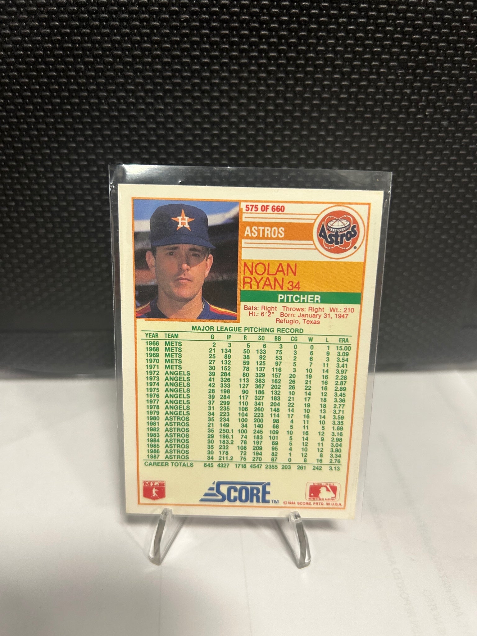 1988 Score #575 Nolan Ryan