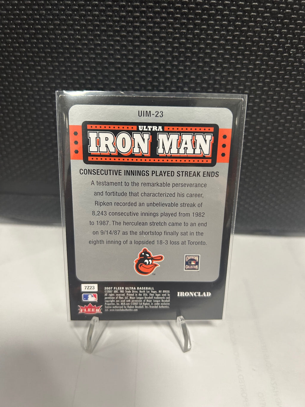 2007 Ultra #UIM-23 Cal Ripken Jr. Ultra Iron Man