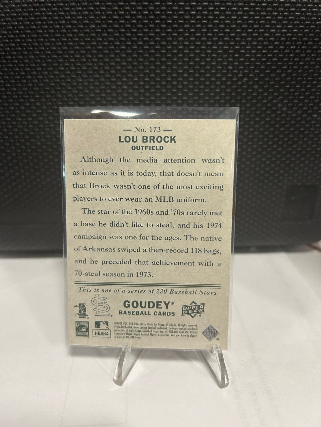 2008 Upper Deck Goudey #173 Lou Brock