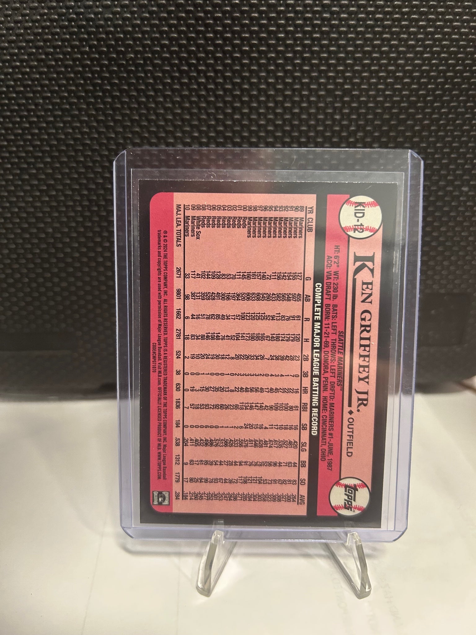 2024 Topps #KID-12 Ken Griffey Jr. Celebration of The Kid