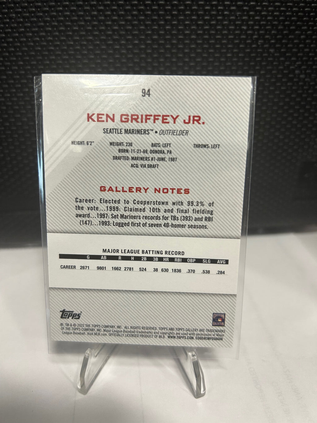 2022 Topps Gallery #94 Ken Griffey Jr.