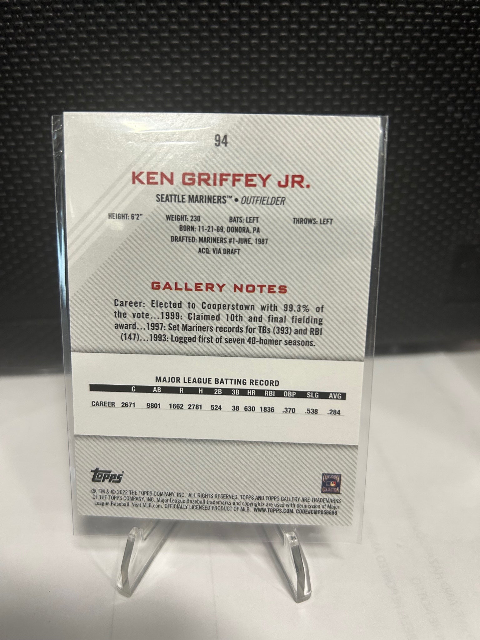 2022 Topps Gallery #94 Ken Griffey Jr.