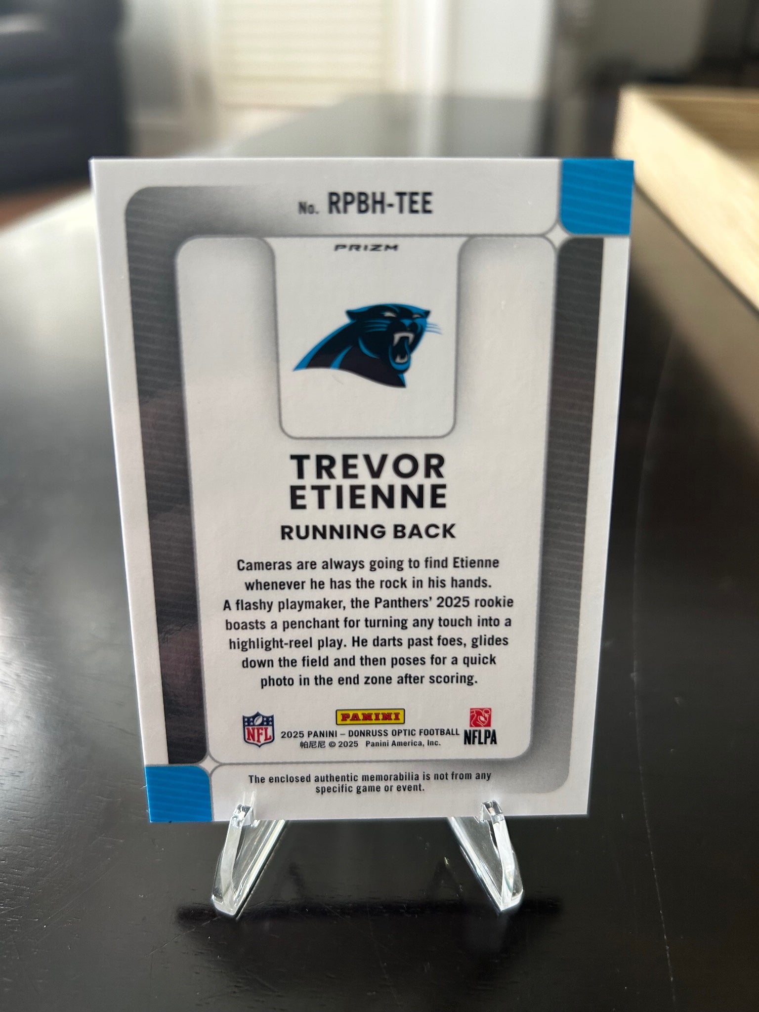 2025 Donruss Opti Trevor Etienne Rookie Blue Hyper