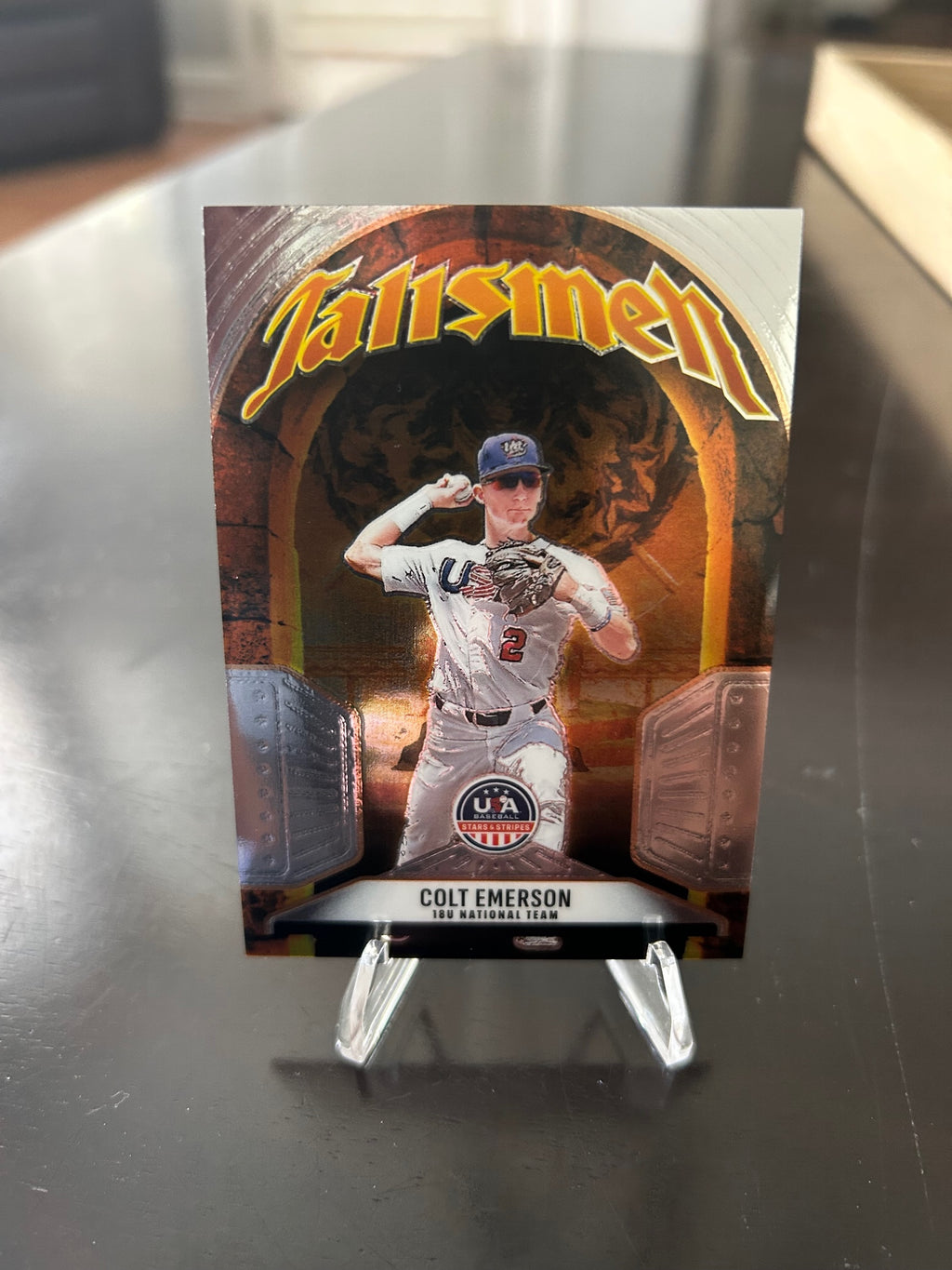 2026 Panini Stars & Stripes Prizm USA Baseball #8 Colt Emerson Talisman