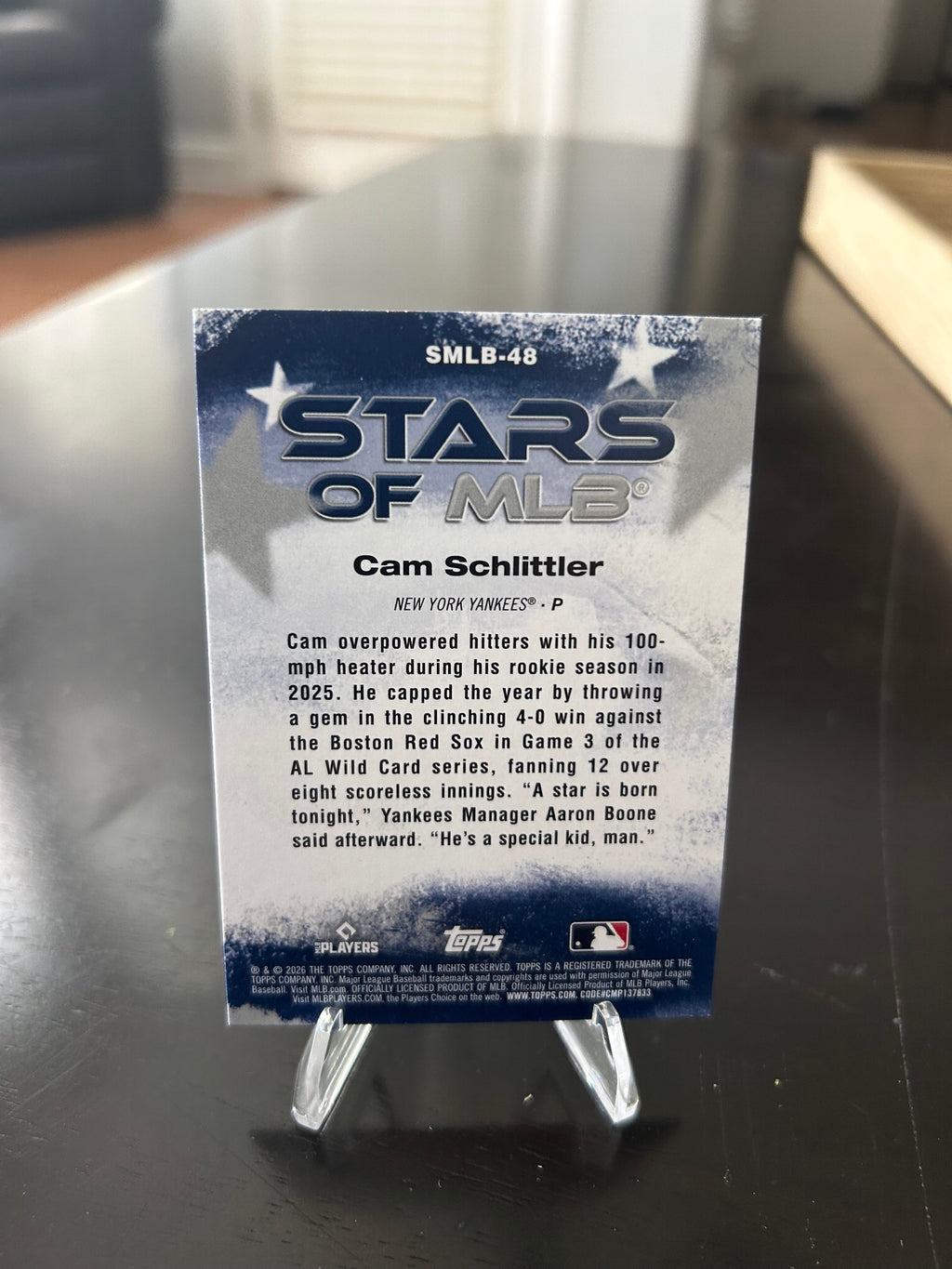 2026 Topps #SMLB-48 Cam Schlittler Stars of MLB