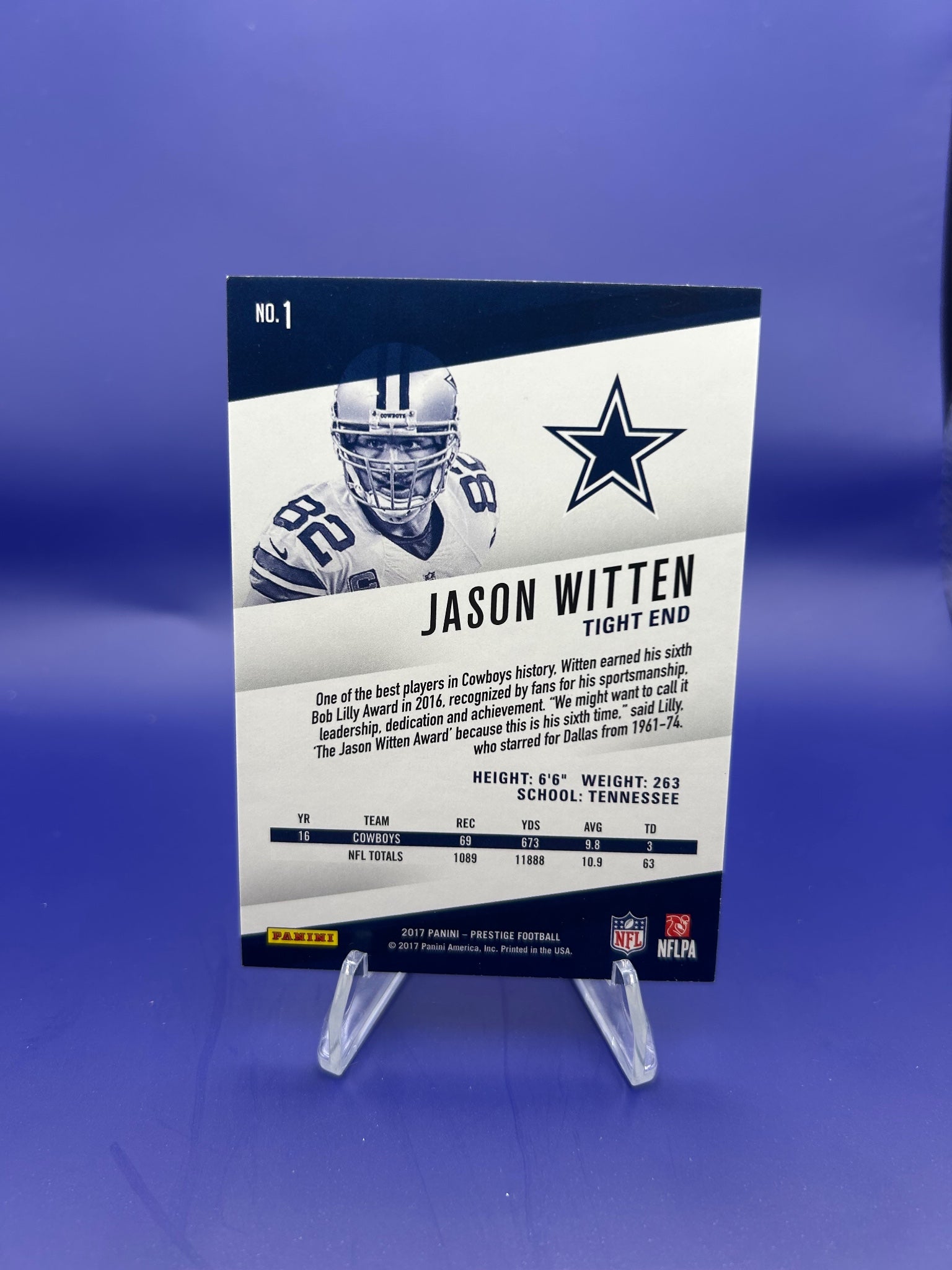 2017 Panini Prestige #1 Jason Witten
