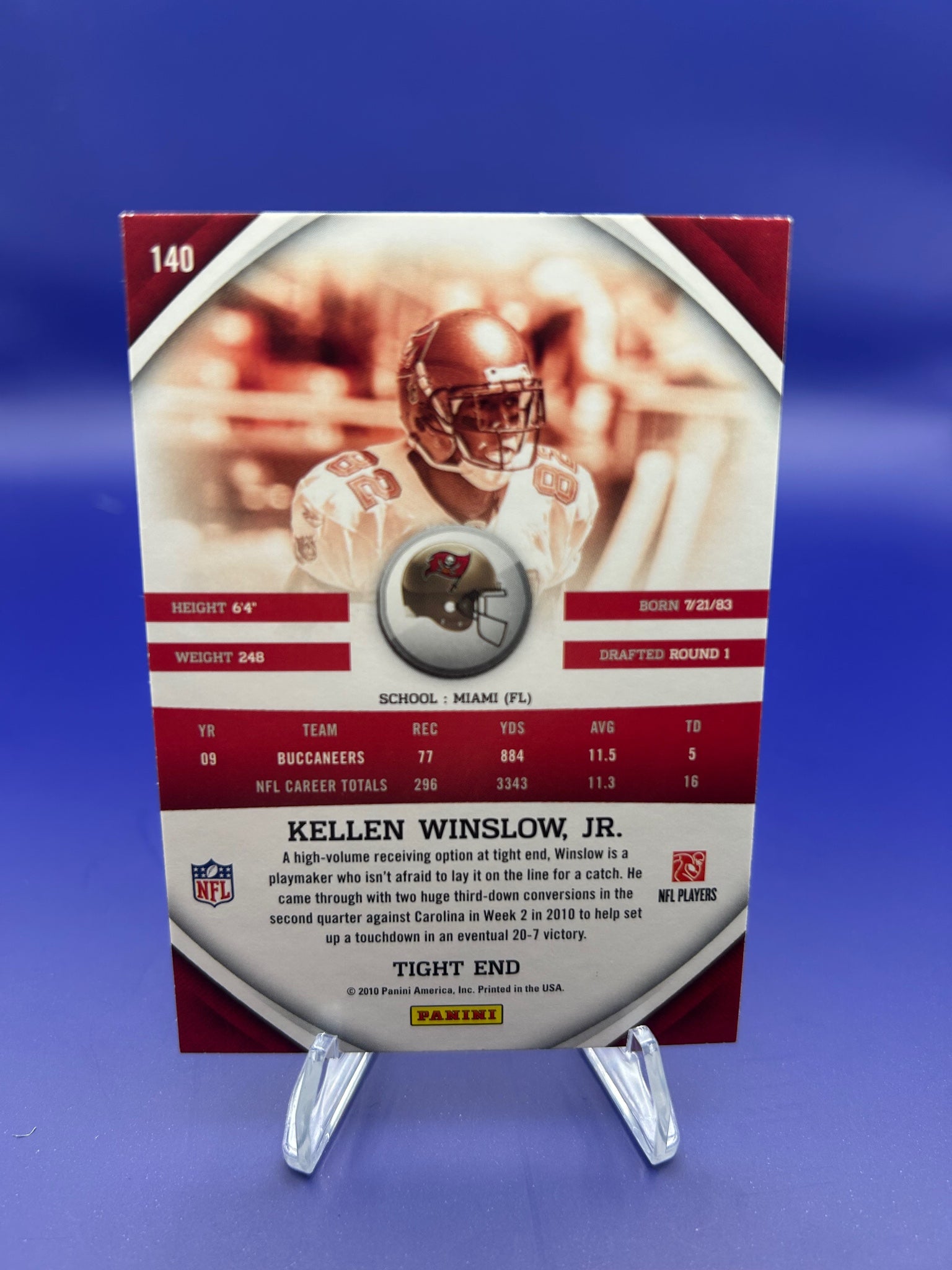 2010 Panini Gridiron Gear #140 Kellen Winslow, Jr.