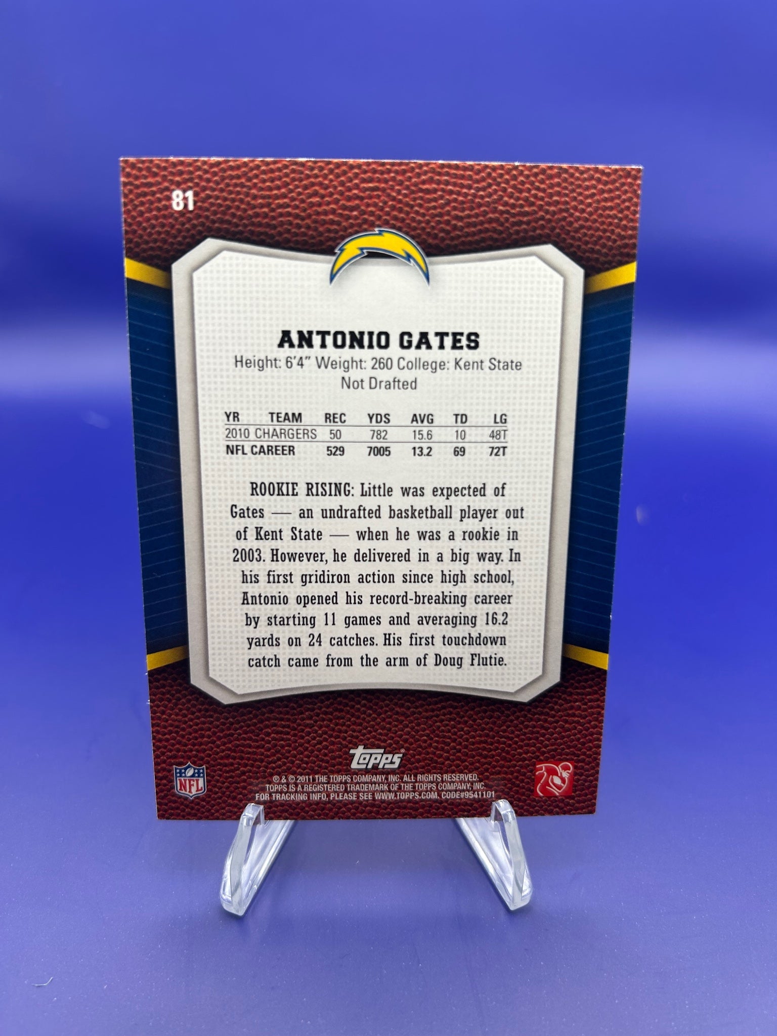 2011 Topps Rising Rookies #81 Antonio Gates