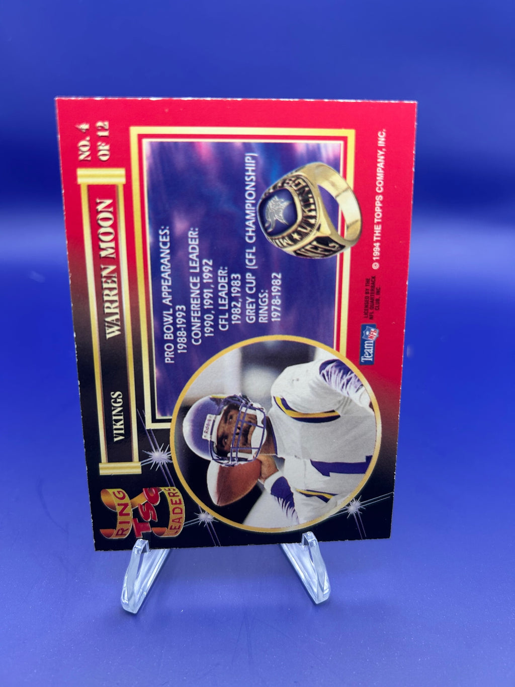 1994 Stadium Club #4 Warren Moon Ring Leaders