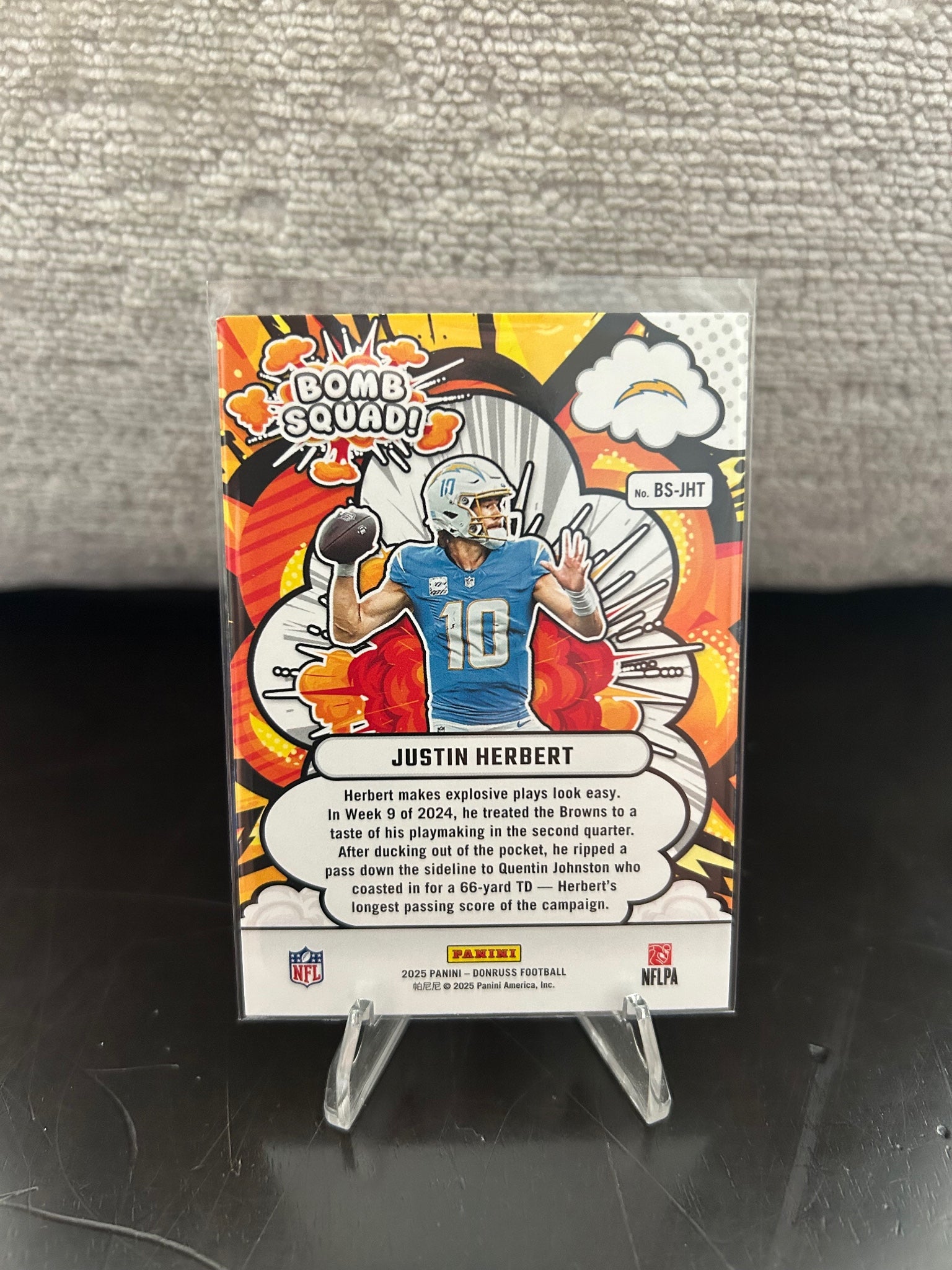 2025 Donruss #BS-JHT Justin Herbert Bomb Squad