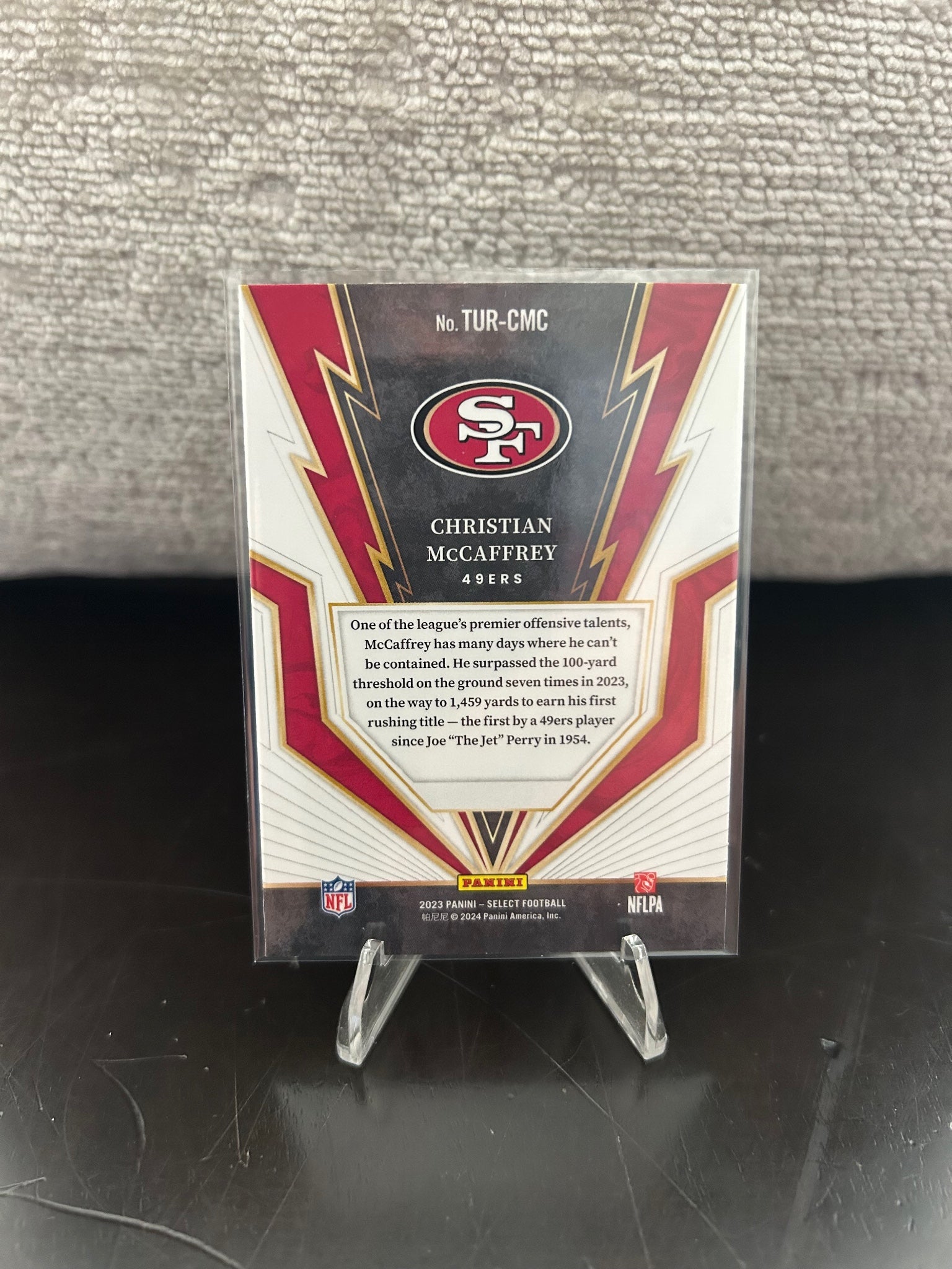 2023 Panini Select #TUR-CMC Christian McCaffrey Turbocharged