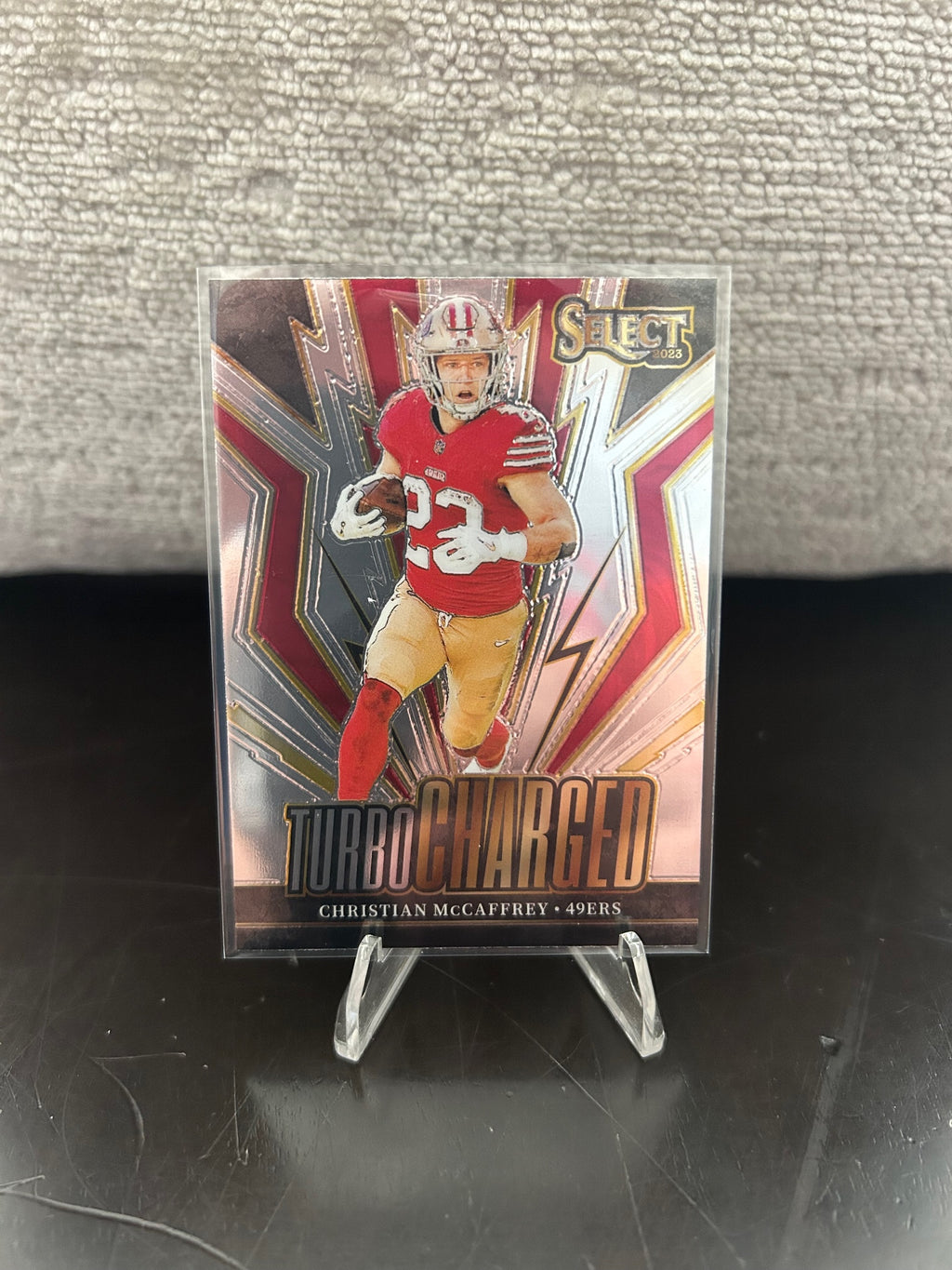 2023 Panini Select #TUR-CMC Christian McCaffrey Turbocharged