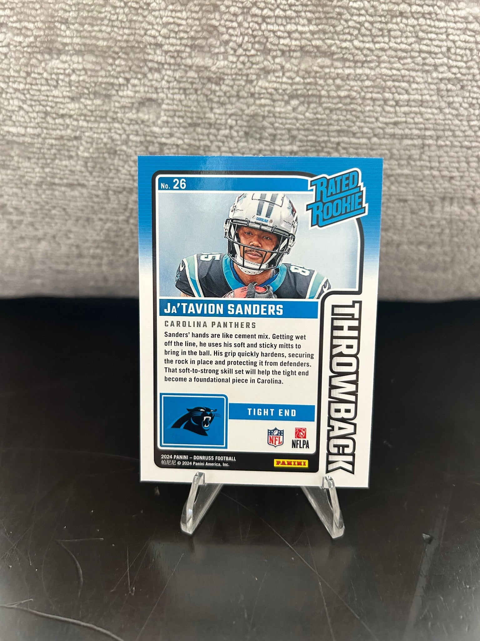 2024 Donruss #26 Ja'Tavion Sanders Rated Rookies Throwback