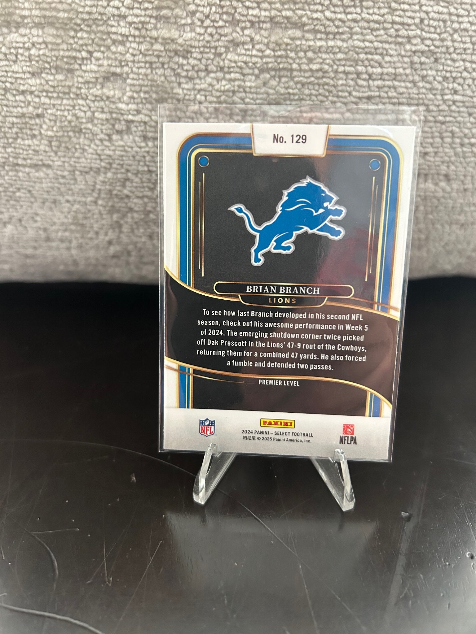 2024 Panini Select #129 Brian Branch Silver Prizm