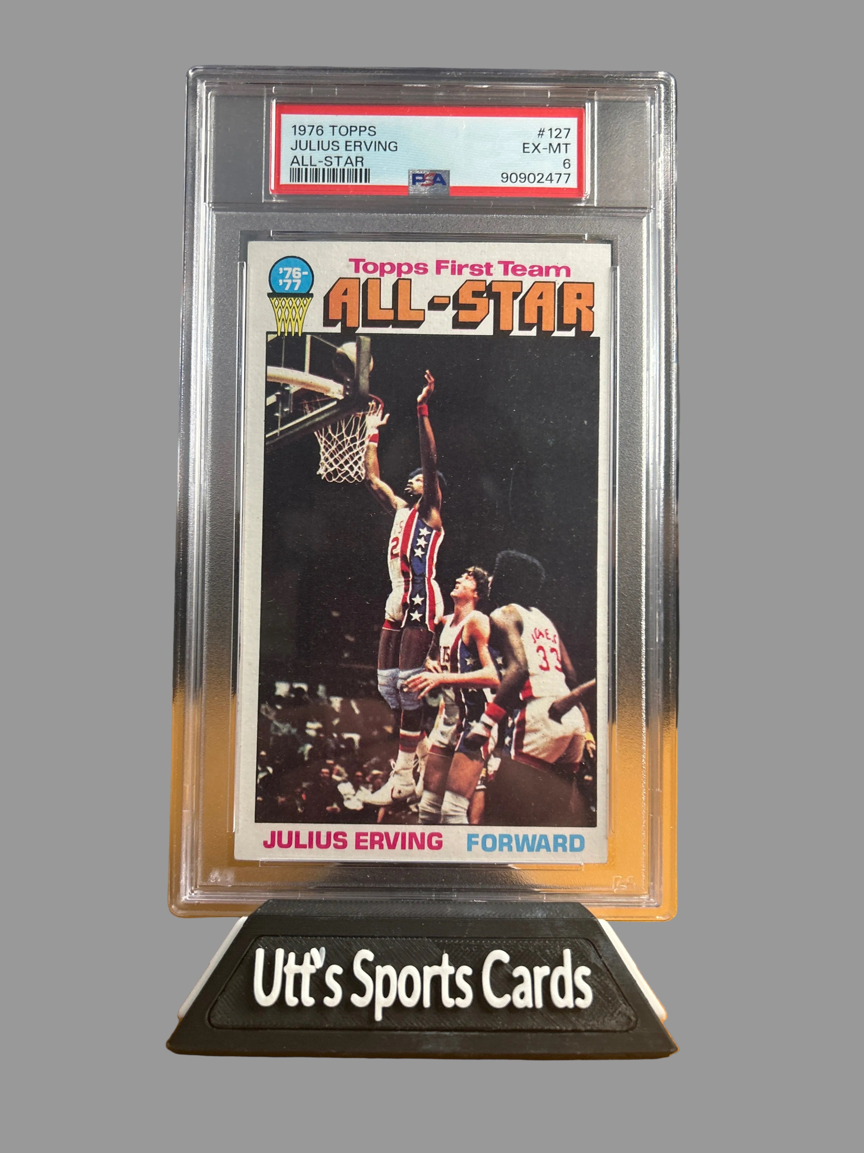 1976 Topps Julius Erving All-Star #127 Philadelphia 76ers PSA 6 EX HOF