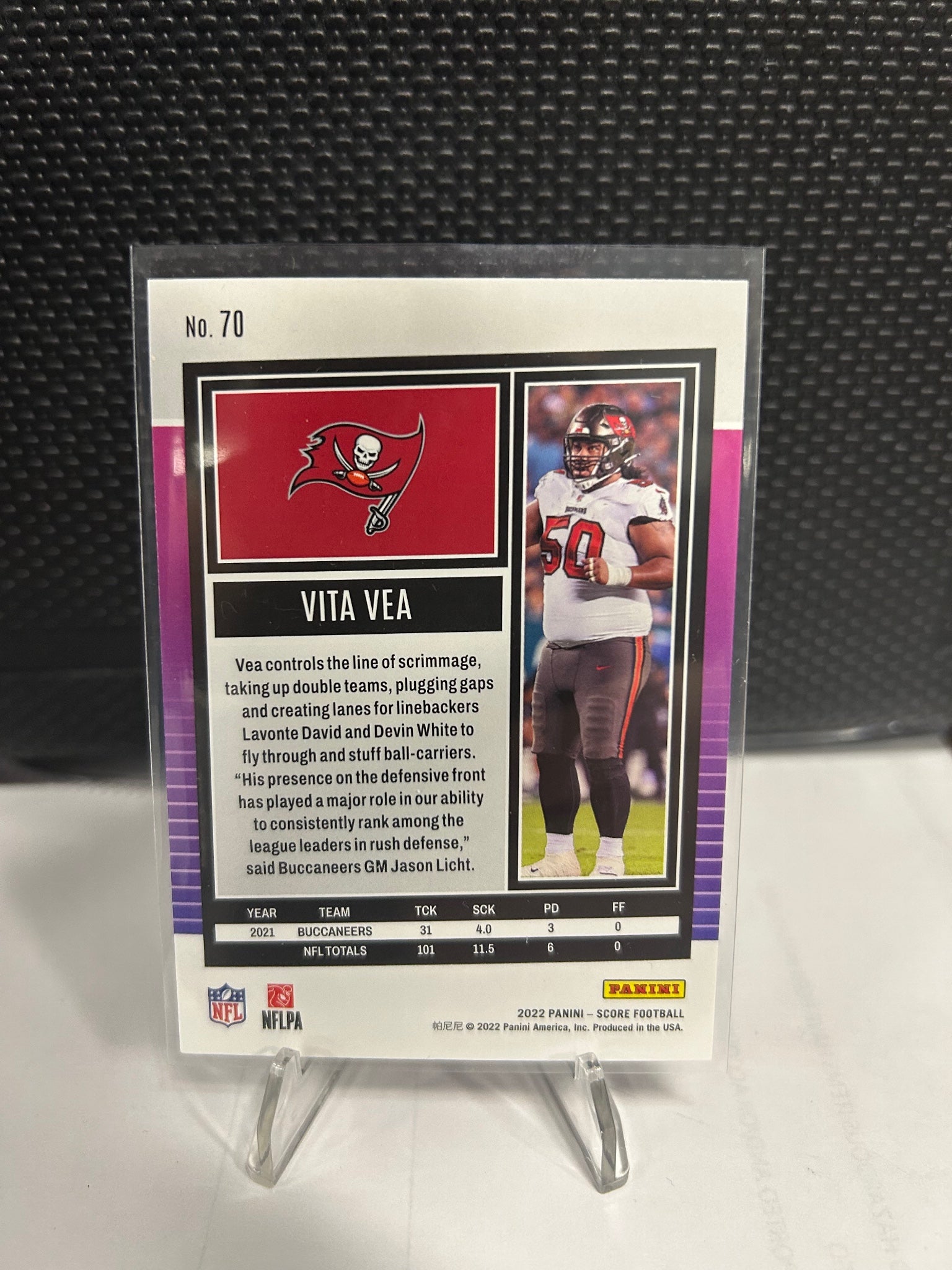 2022 Score #70 Vita Vea Red