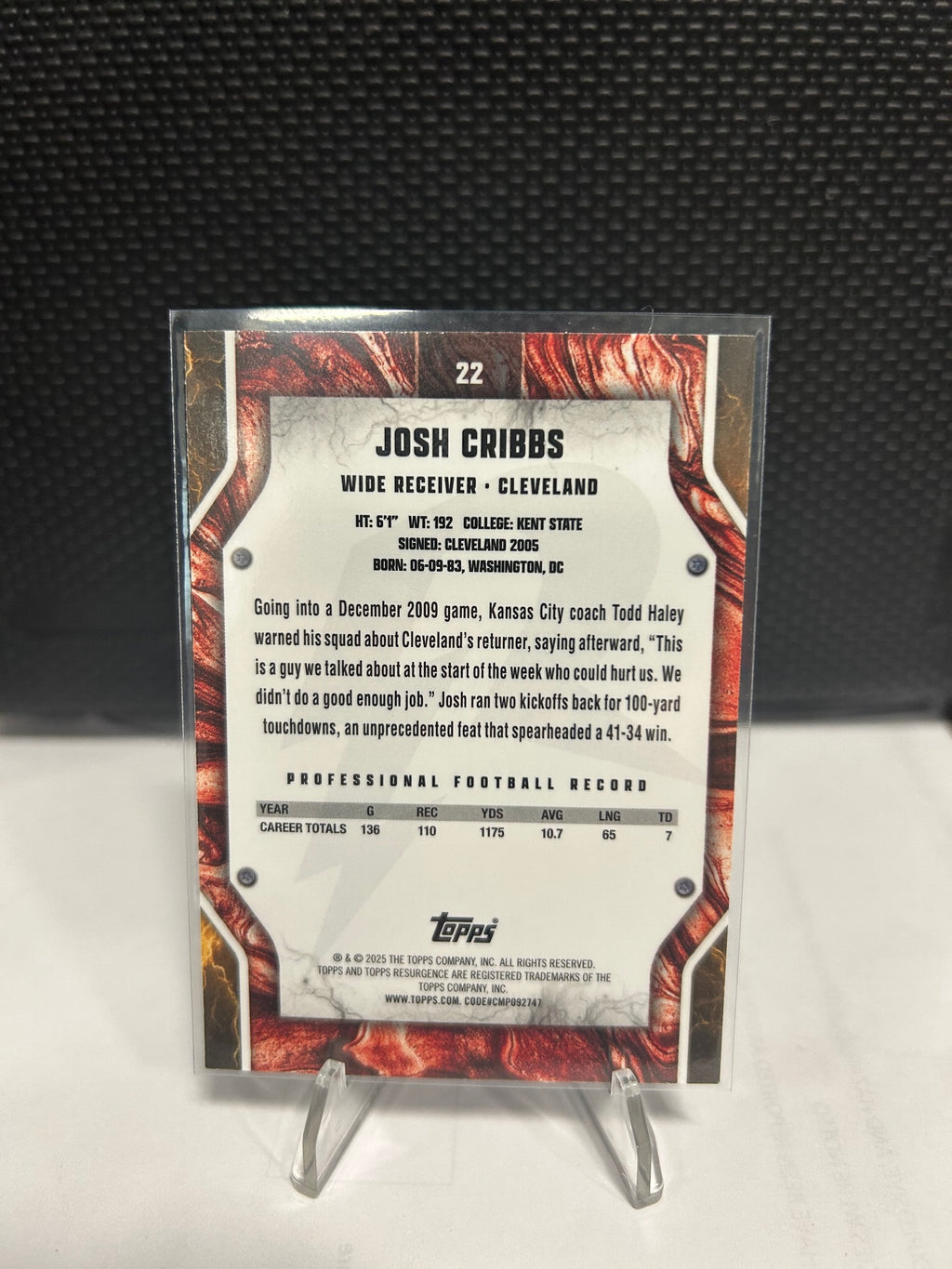 2024 Topps Resurgence #22 Josh Cribbs
