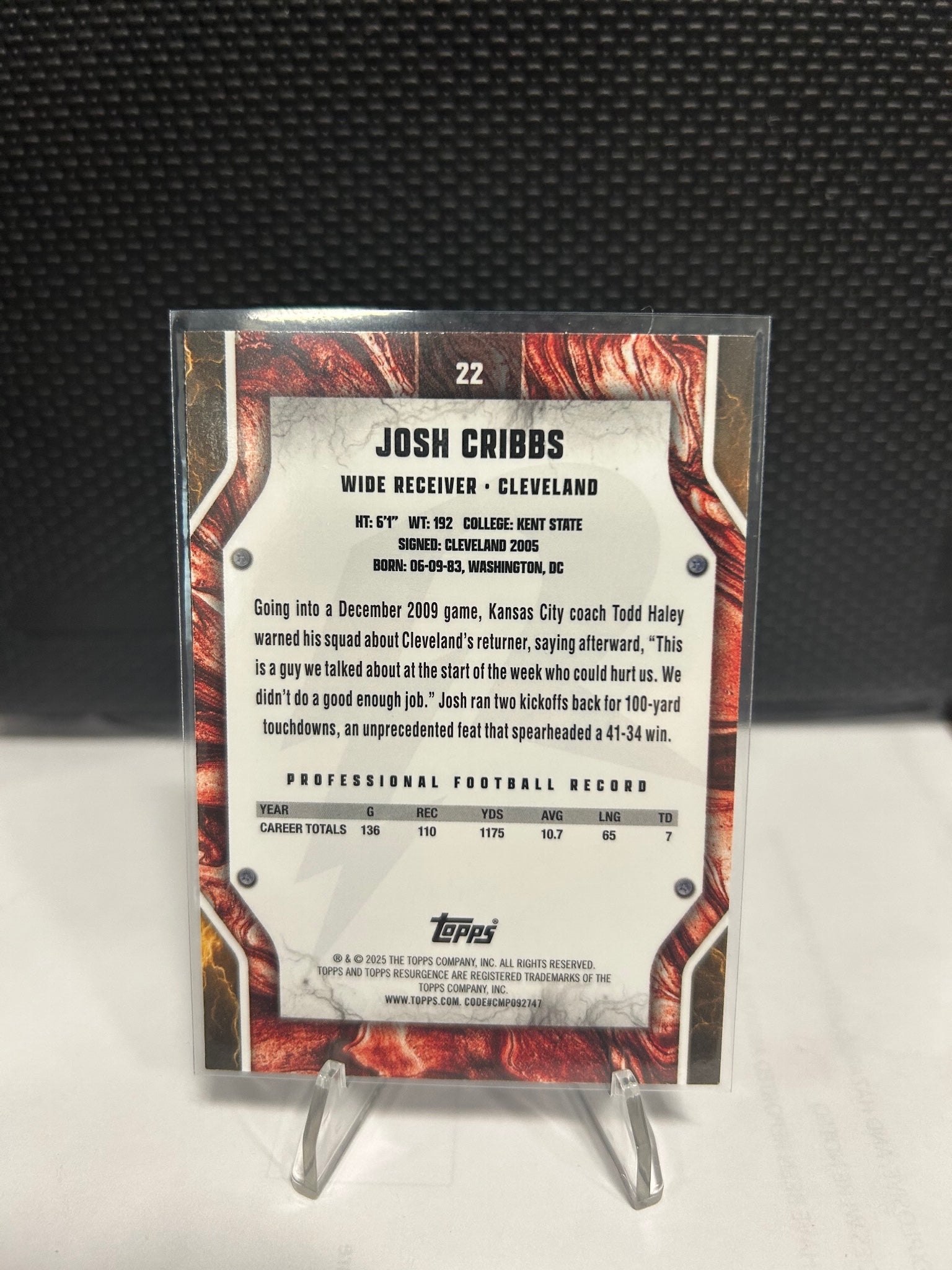 2024 Topps Resurgence #22 Josh Cribbs