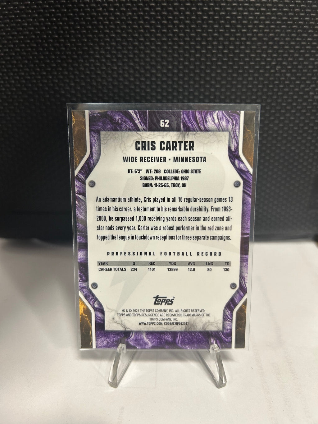 2024 Topps Resurgence #62 Cris Carter