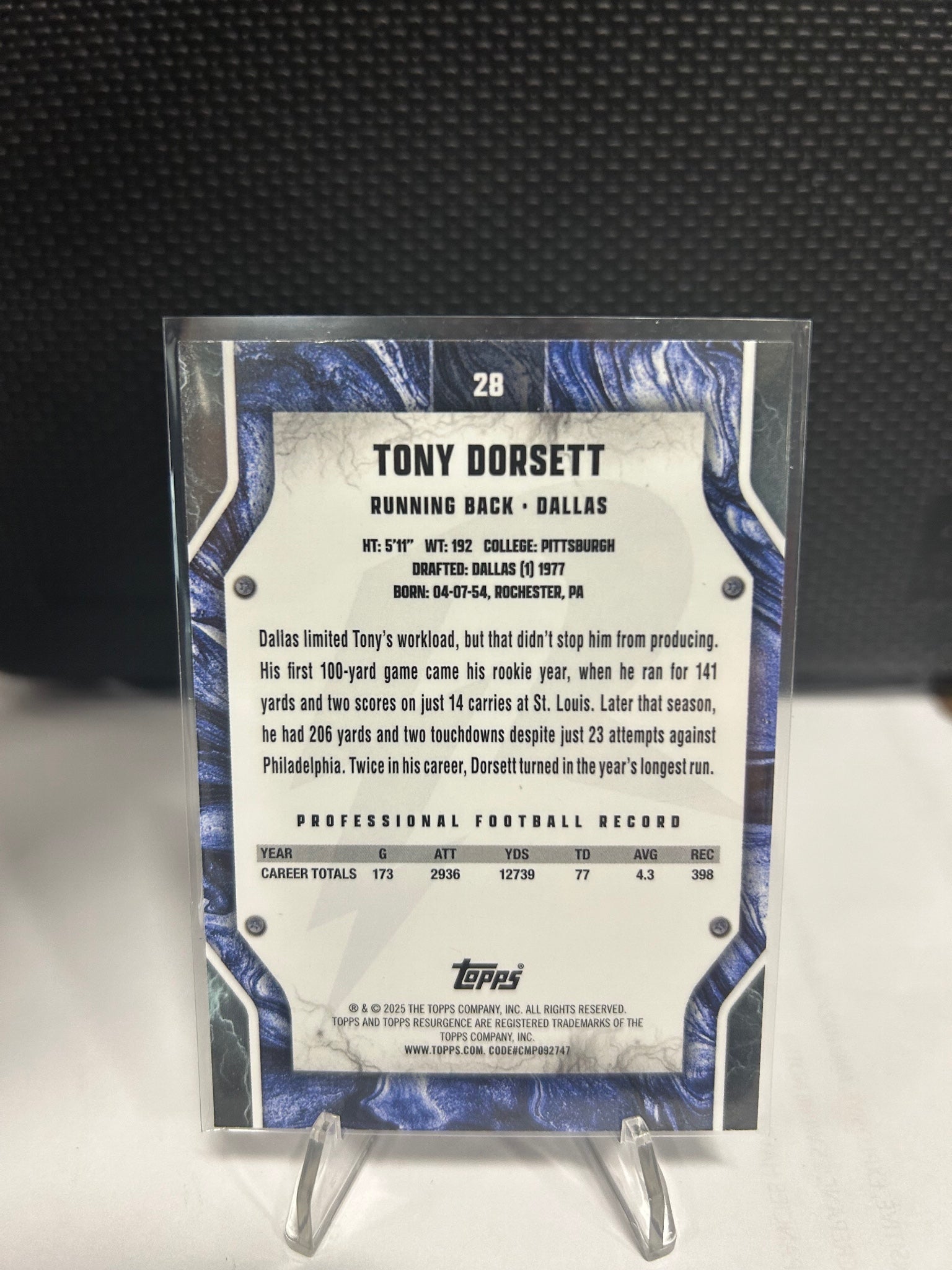 2024 Topps Resurgence #28 Tony Dorsett
