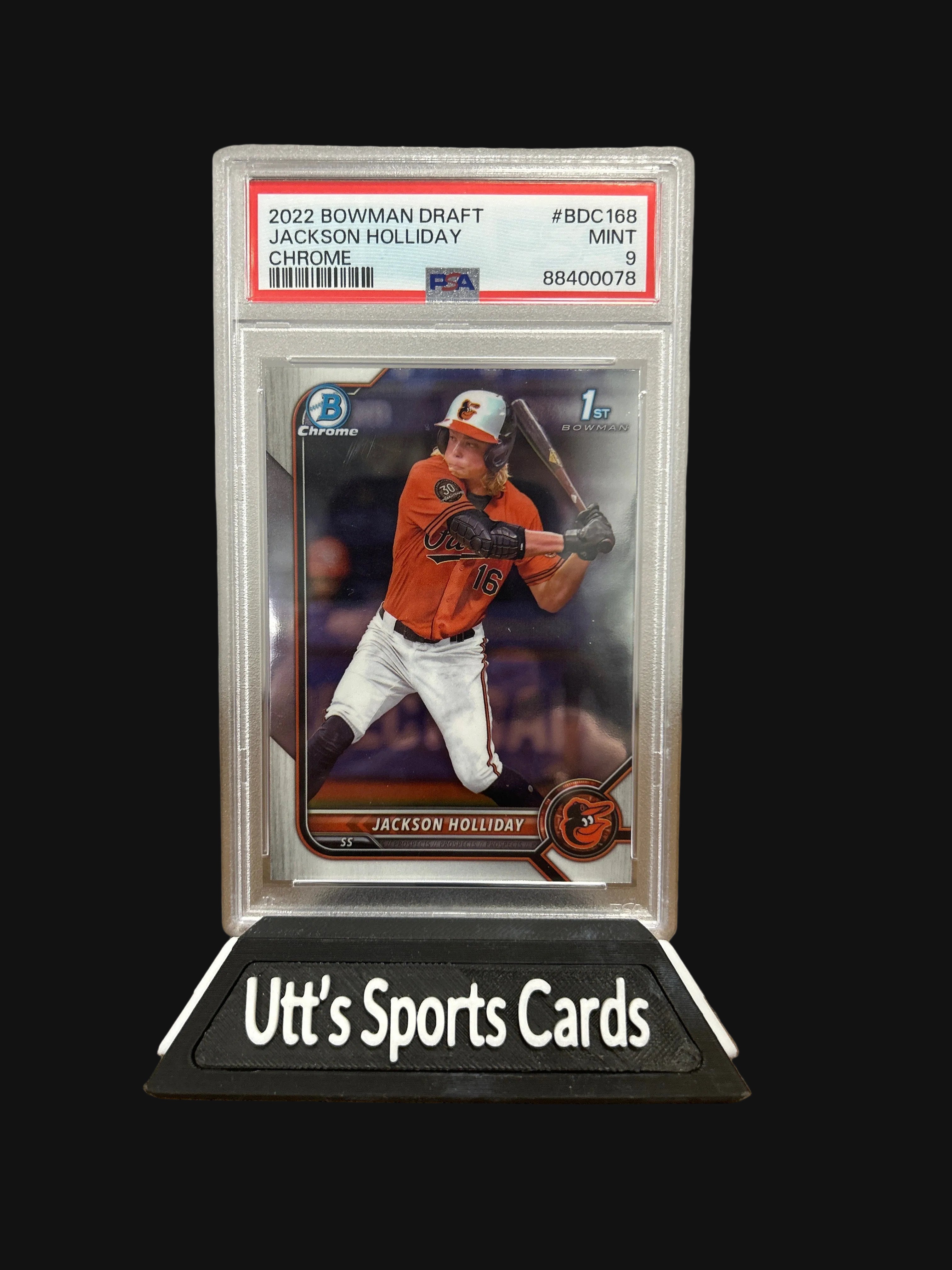 Jackson Holliday 2022 Bowman Draft 1st Chrome BDC168 PSA 9 Mint Orioles