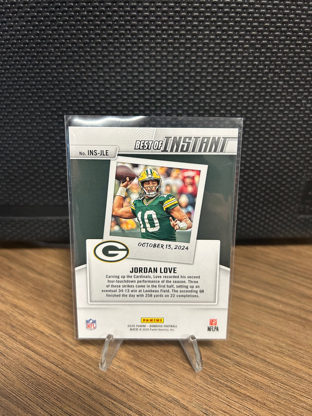 2025 Donruss #INS-JLE Jordan Love Best of Instant