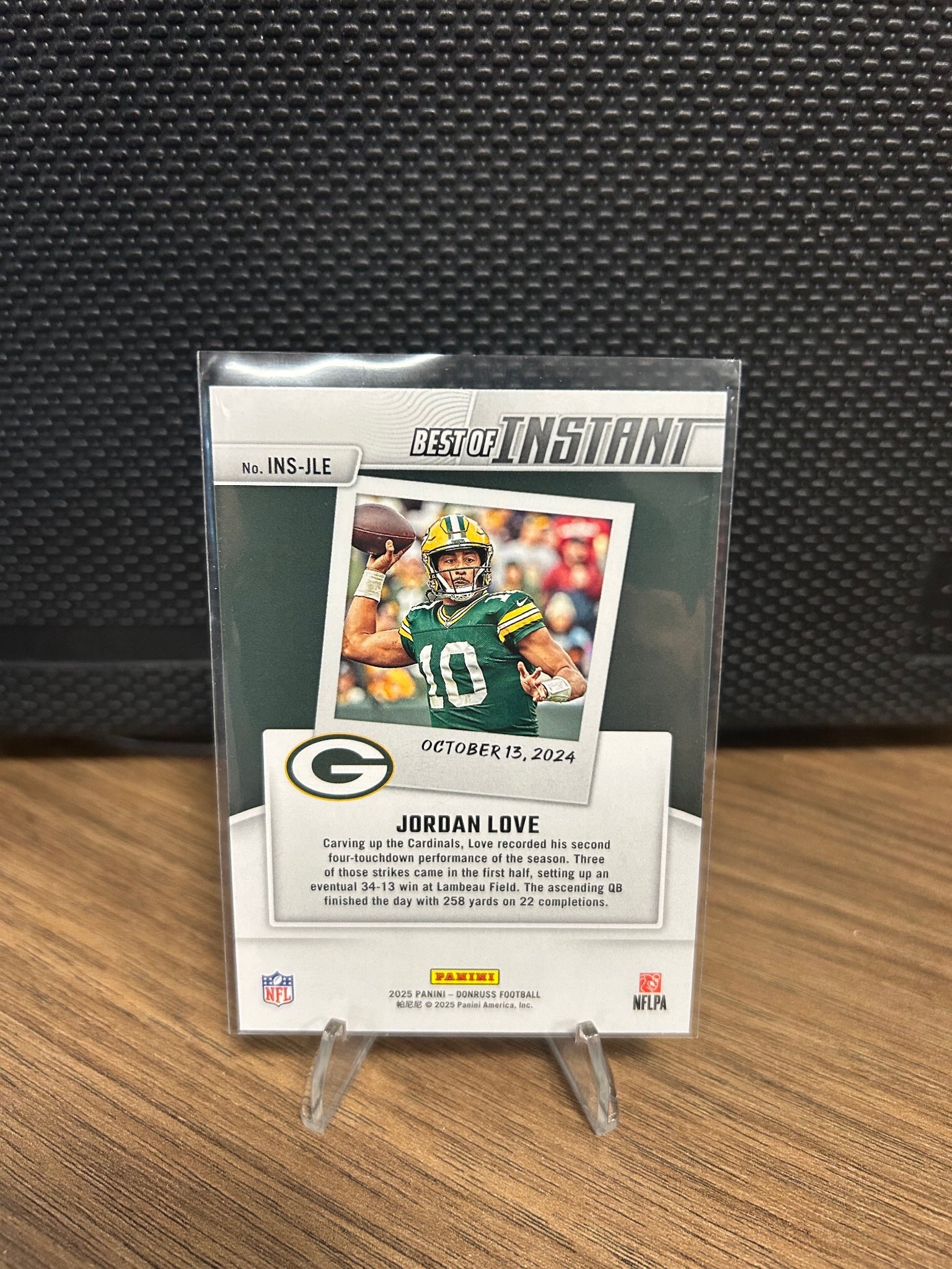 2025 Donruss #INS-JLE Jordan Love Best of Instant