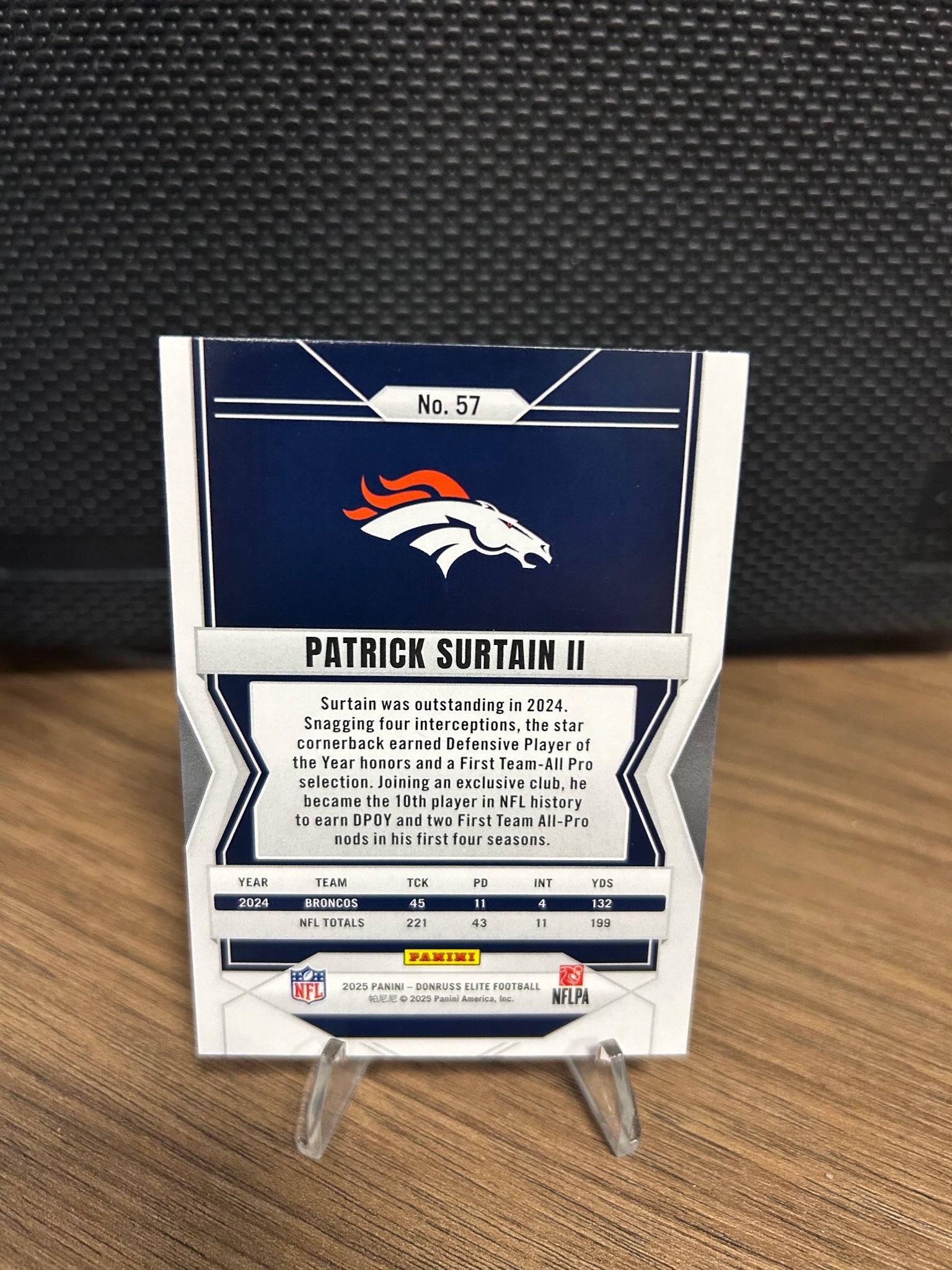 2025 Donruss Elite #57 Patrick Surtain II Elite #/1