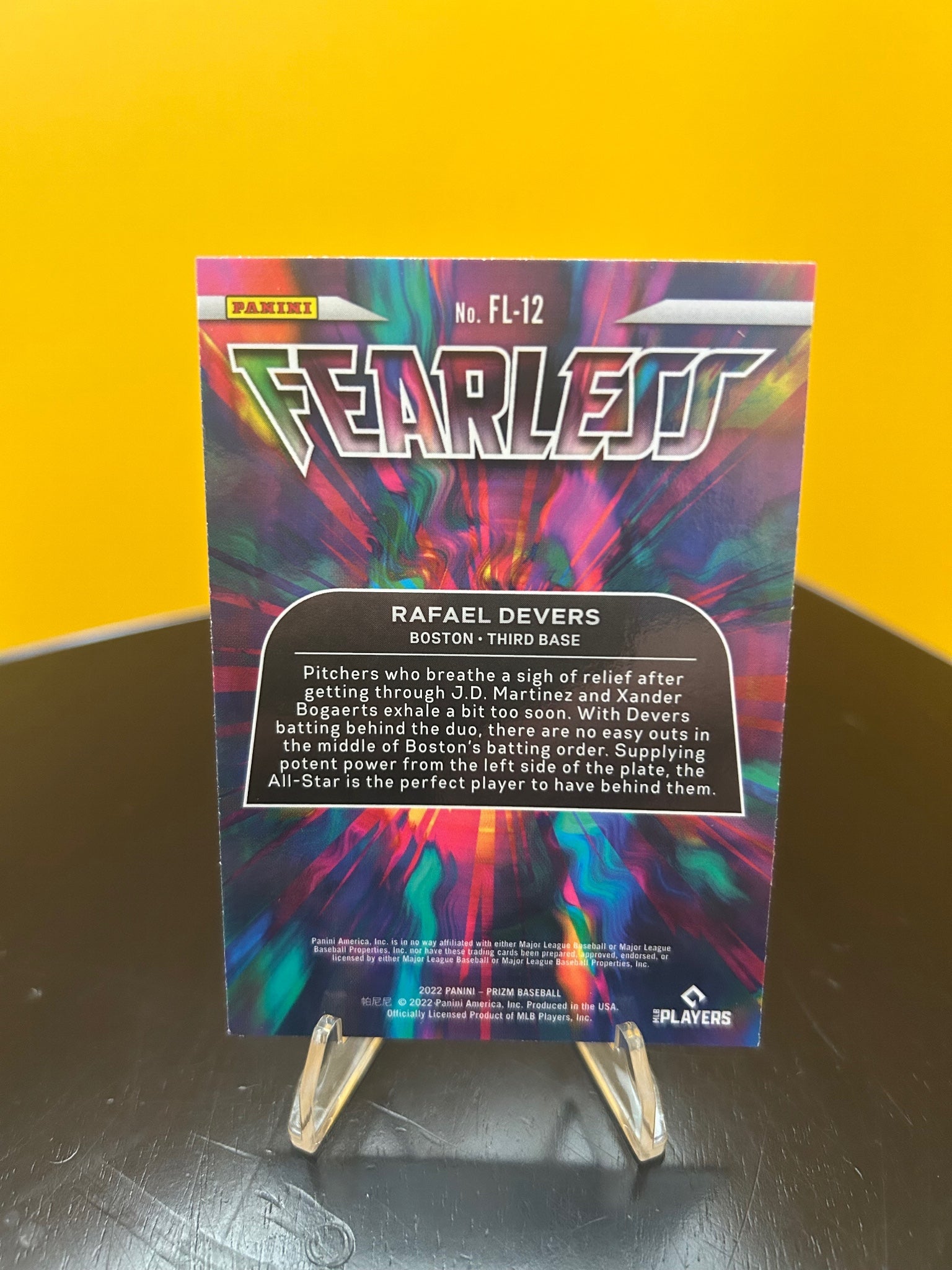 2022 Panini Prizm #FL-12 Rafael Devers Fearless