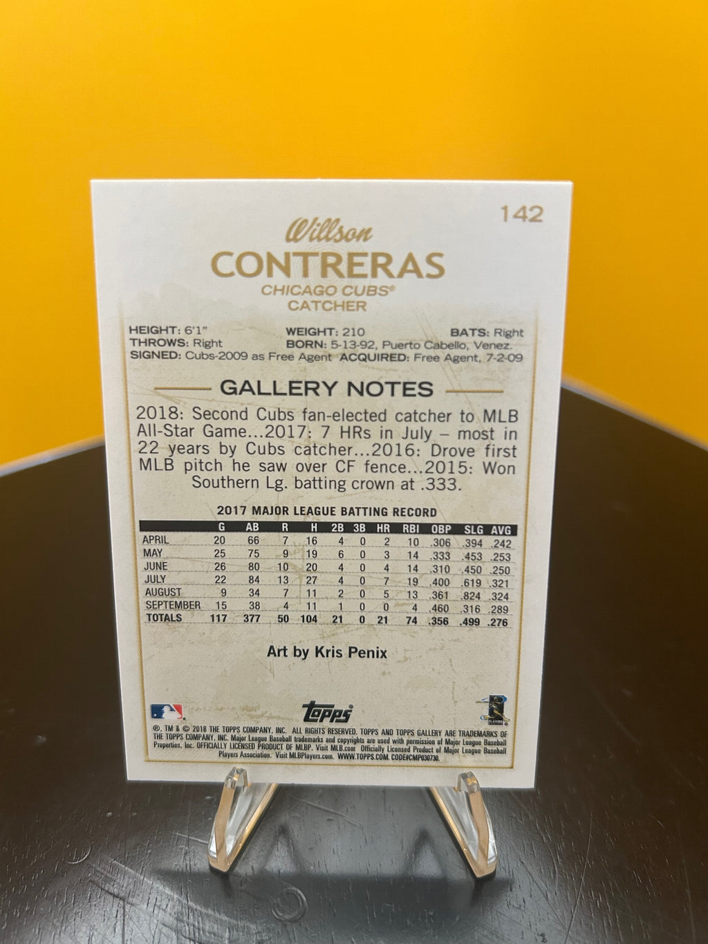 2018 Topps Gallery #142 Willson Contreras