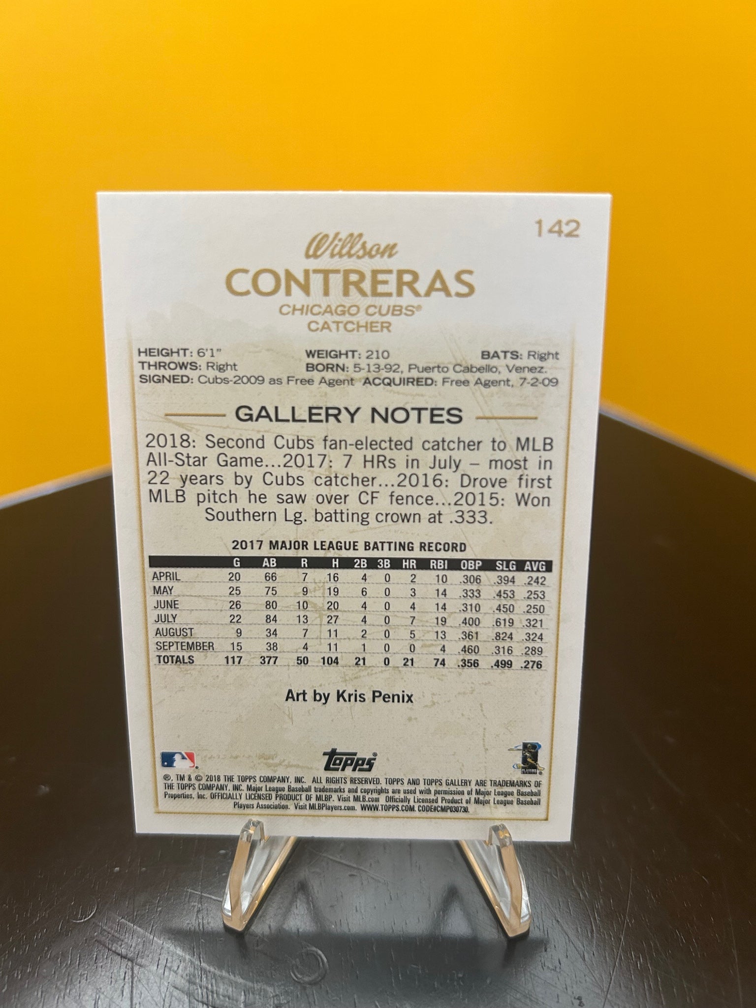 2018 Topps Gallery #142 Willson Contreras