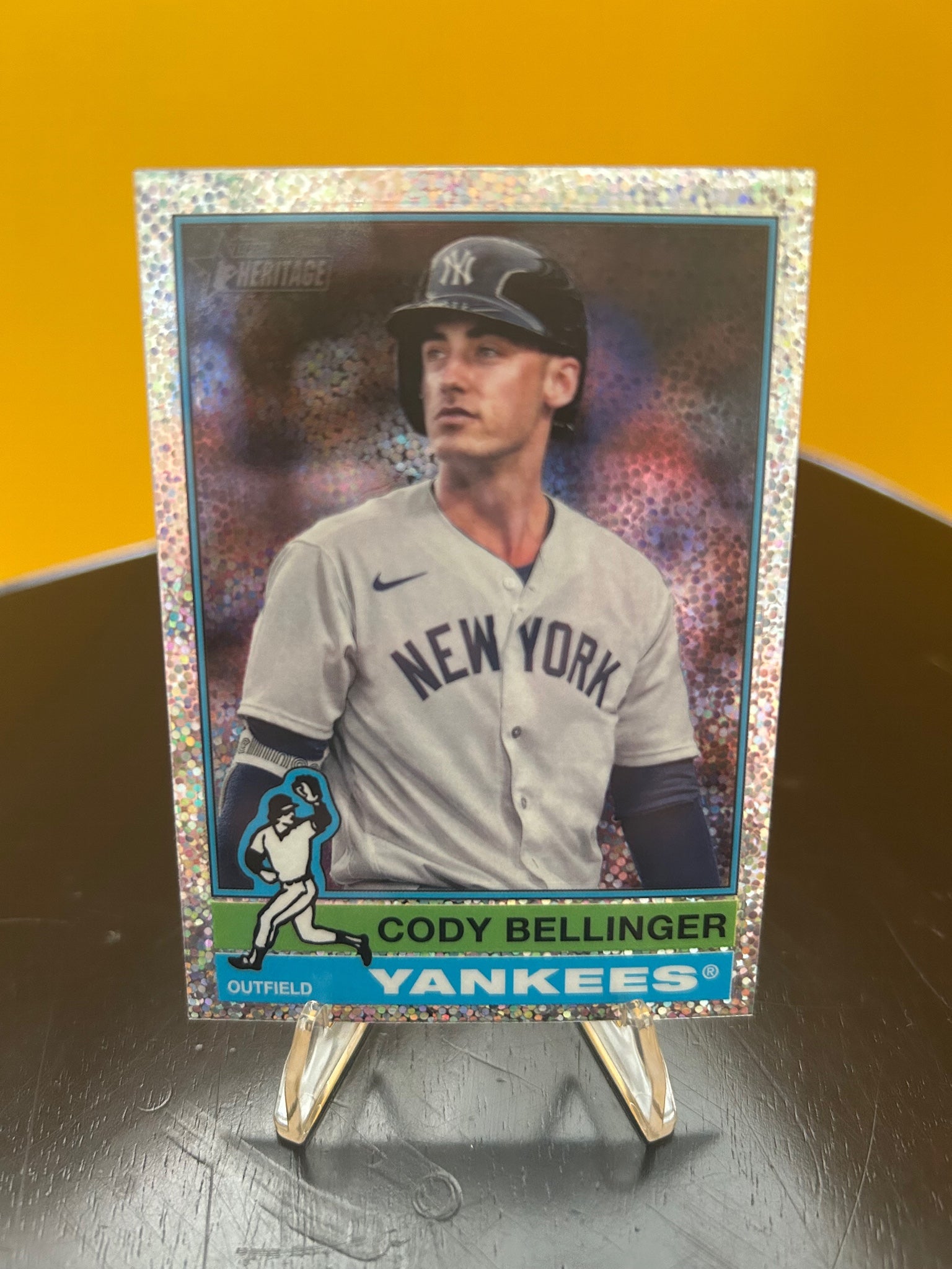 2025 Topps Heritage #129 Cody Bellinger Chrome Silver Sparkle Refractor