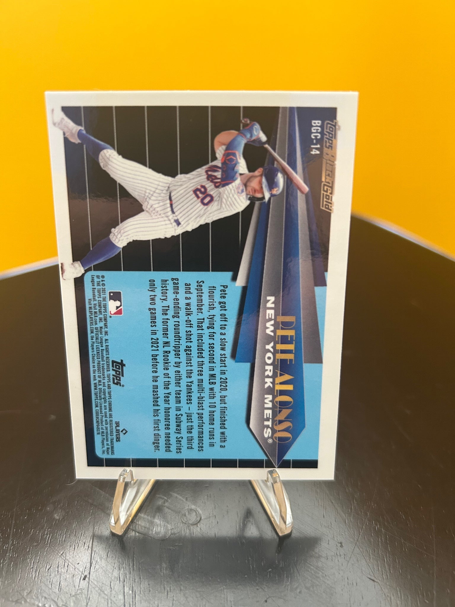 2021 Topps Update #BG-14 Pete Alonso Topps Black Gold
