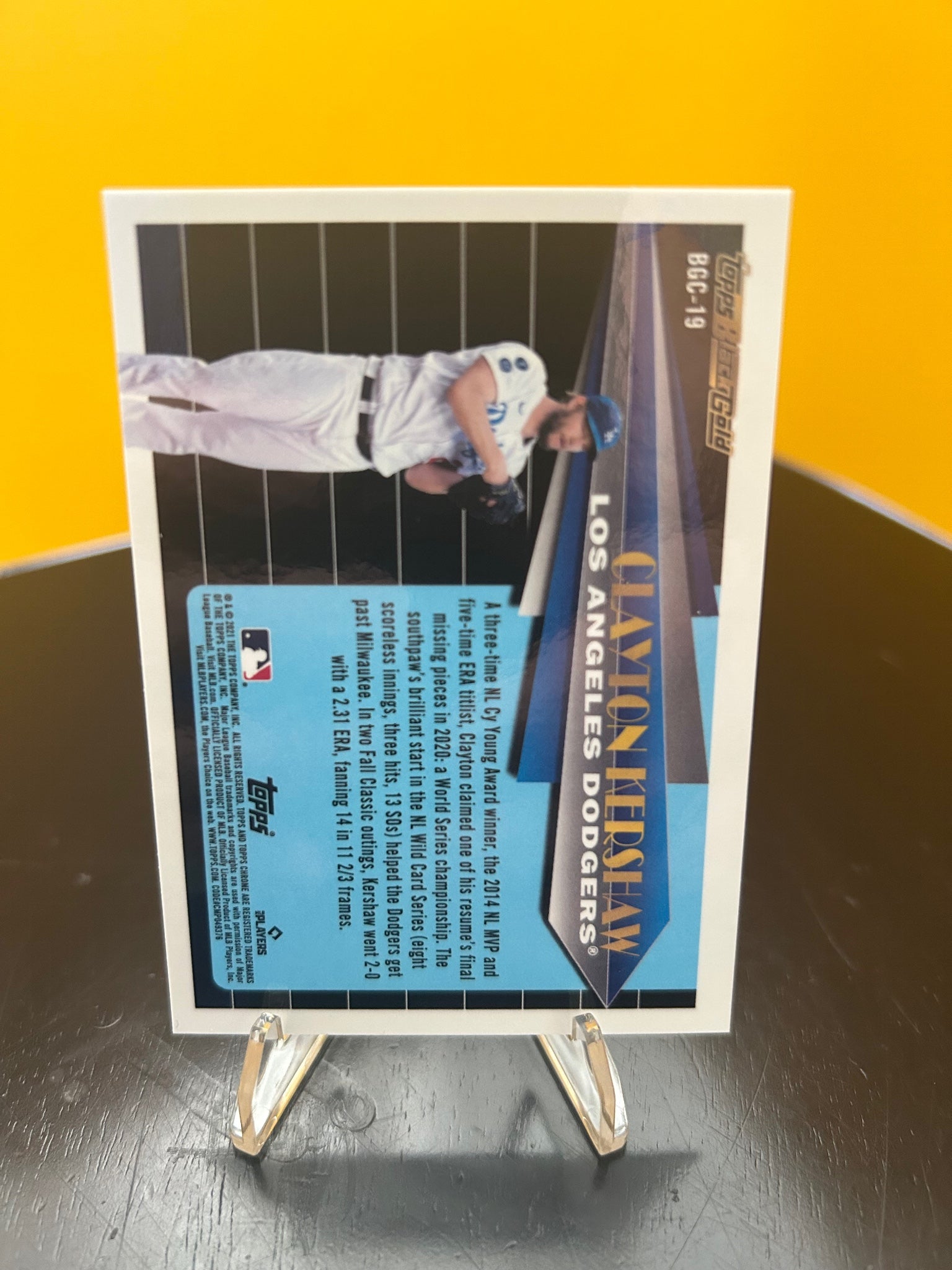 2021 Topps Update #BG-19 Clayton Kershaw Topps Black Gold